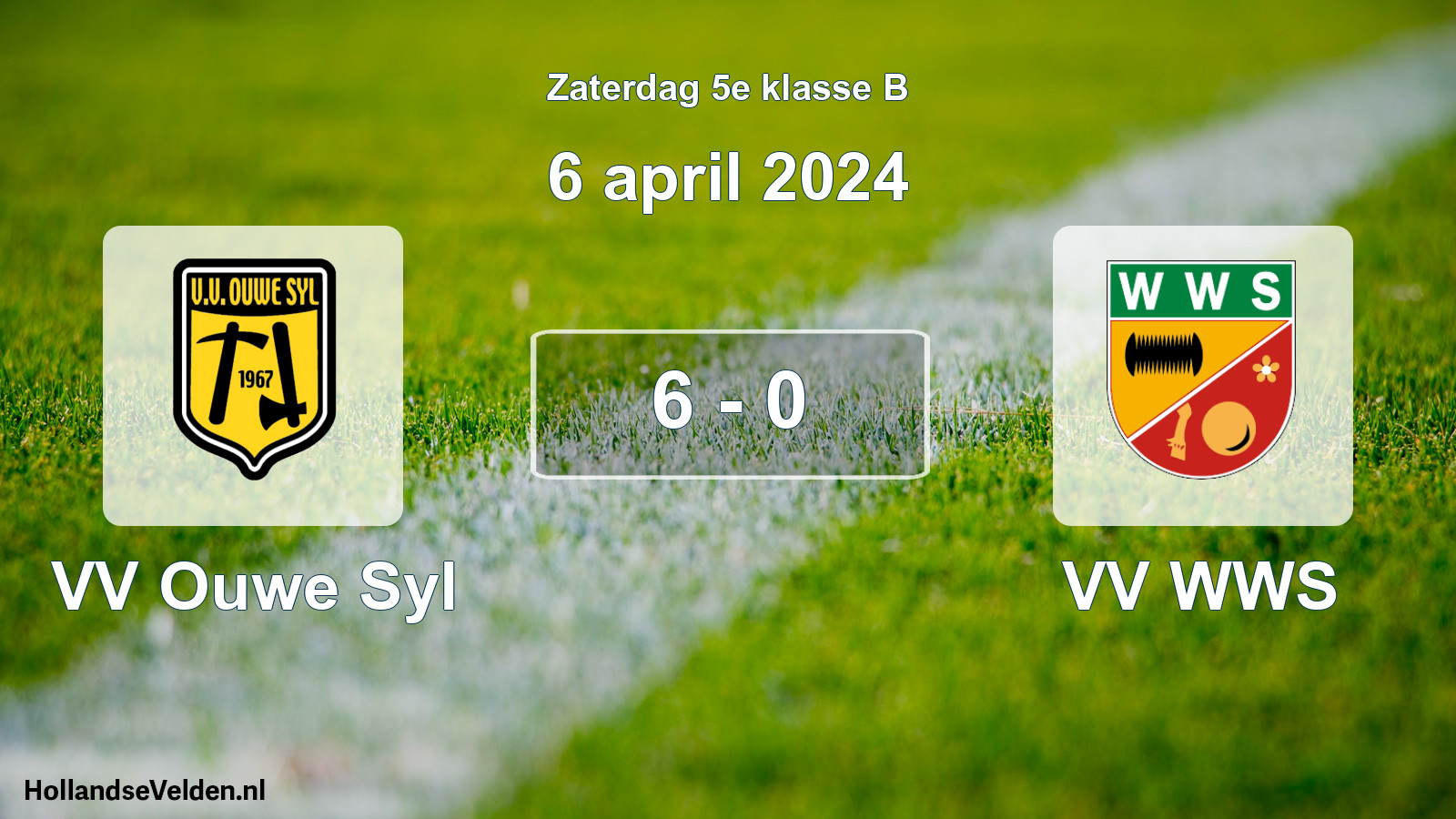 Total number of matches played: VV Ouwe Syl - VV WWS 6 - 0 (6 April 2024)