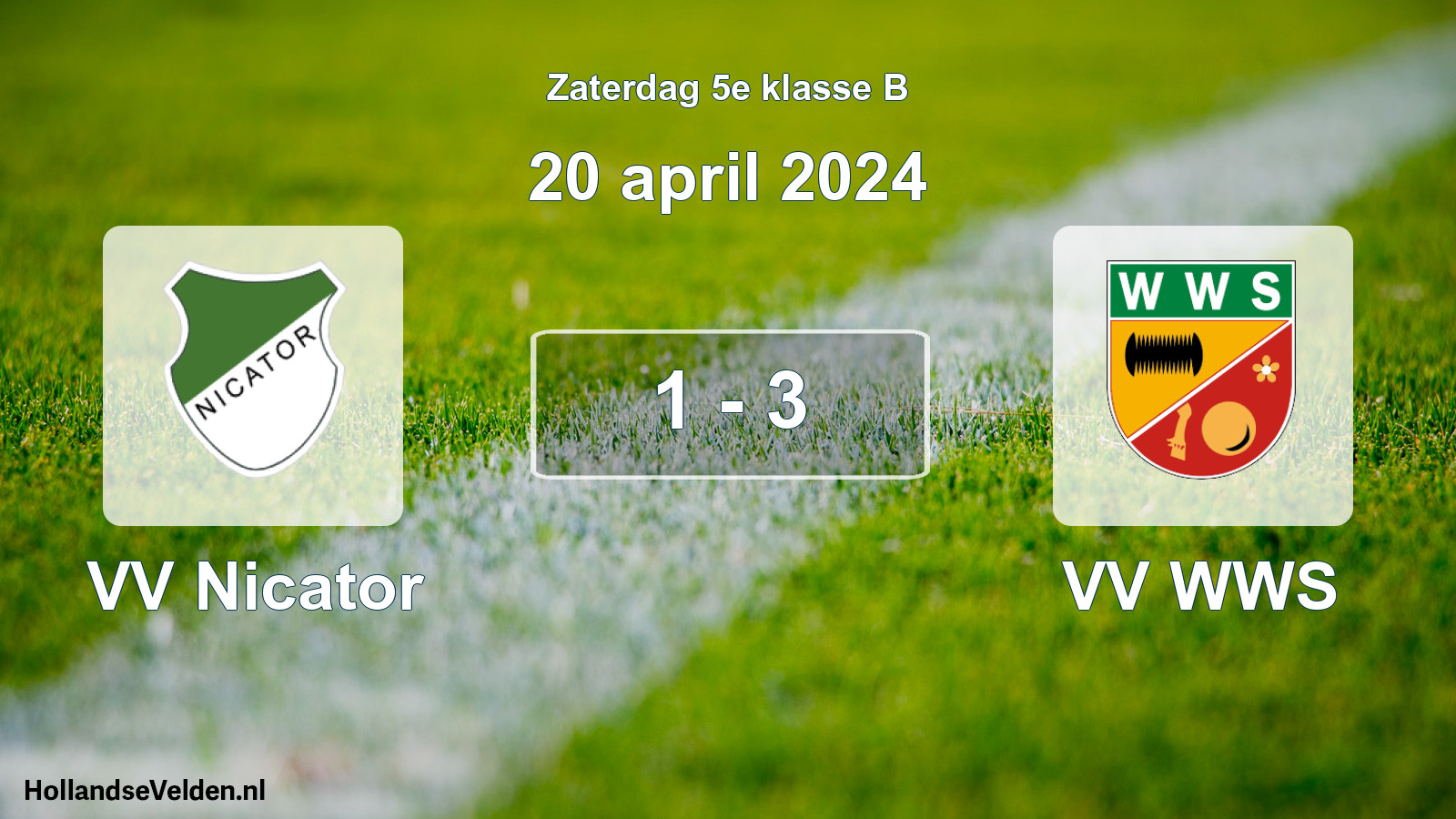 Total number of matches played: VV Nicator - VV WWS 1 - 3 (20 April 2024)
