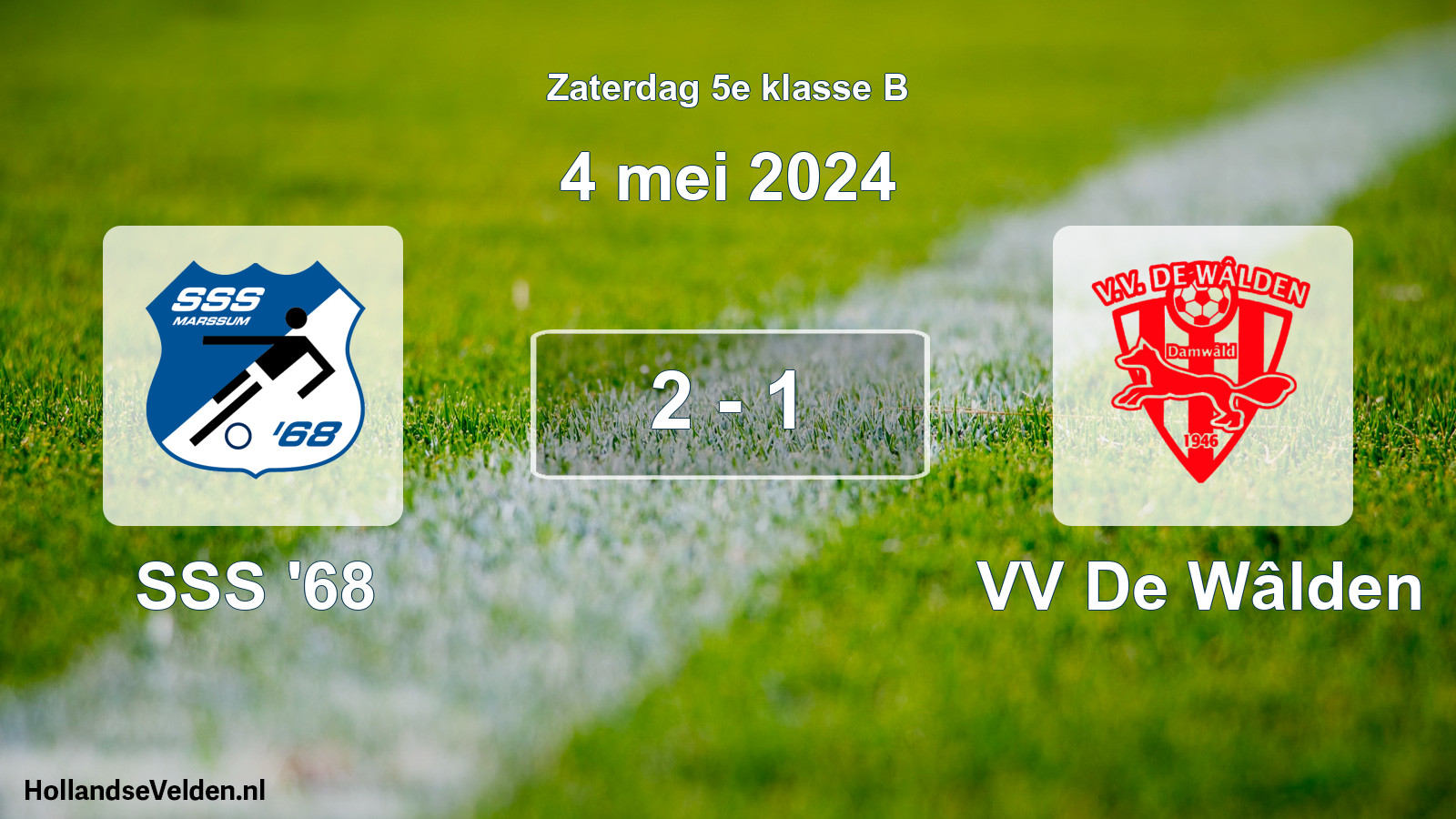 Total number of matches played: SSS '68 - VV De Wâlden 2 - 1 (4 May 2024)
