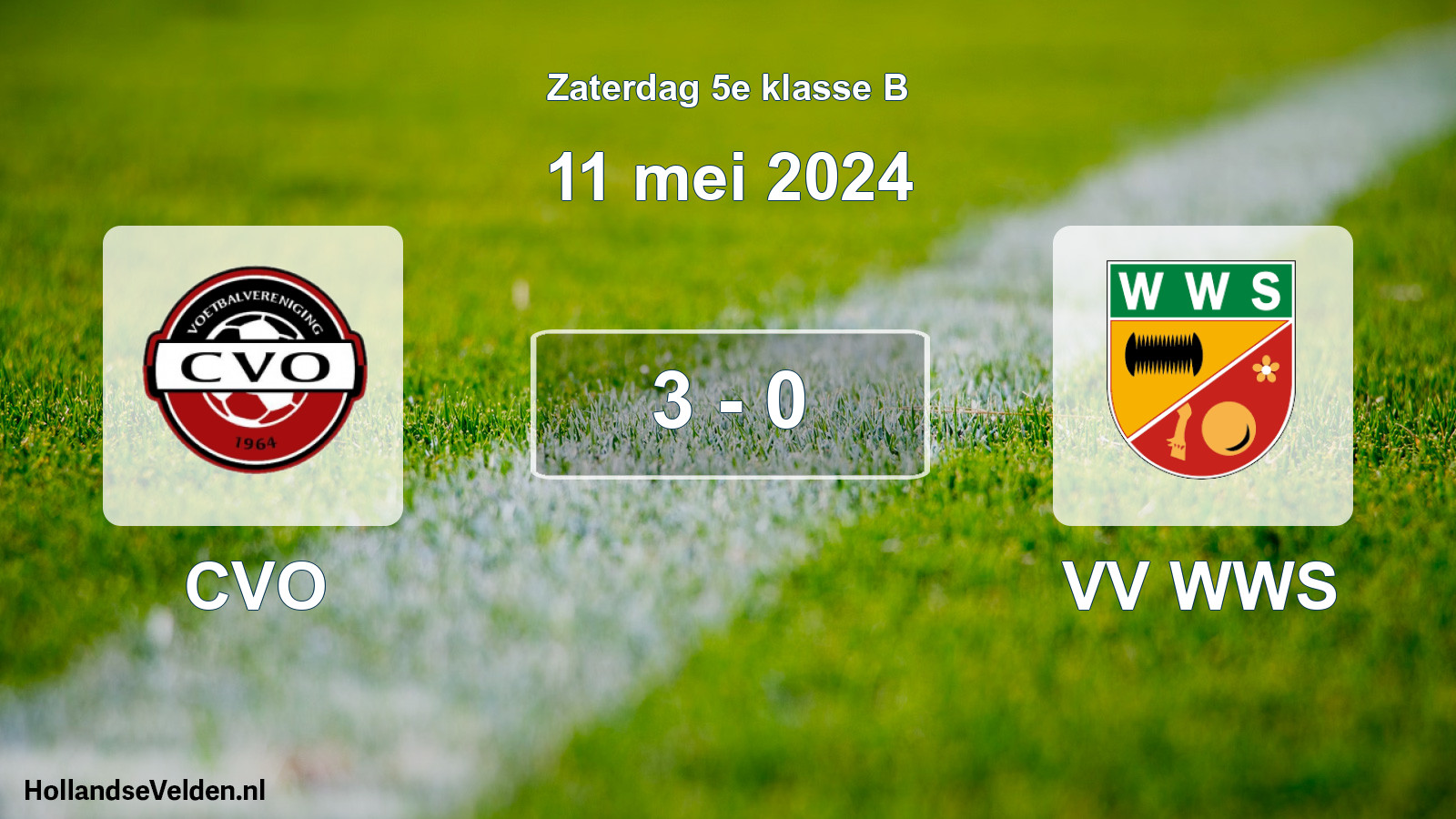 Total number of matches played: CVO - VV WWS 3 - 0 (11 May 2024)