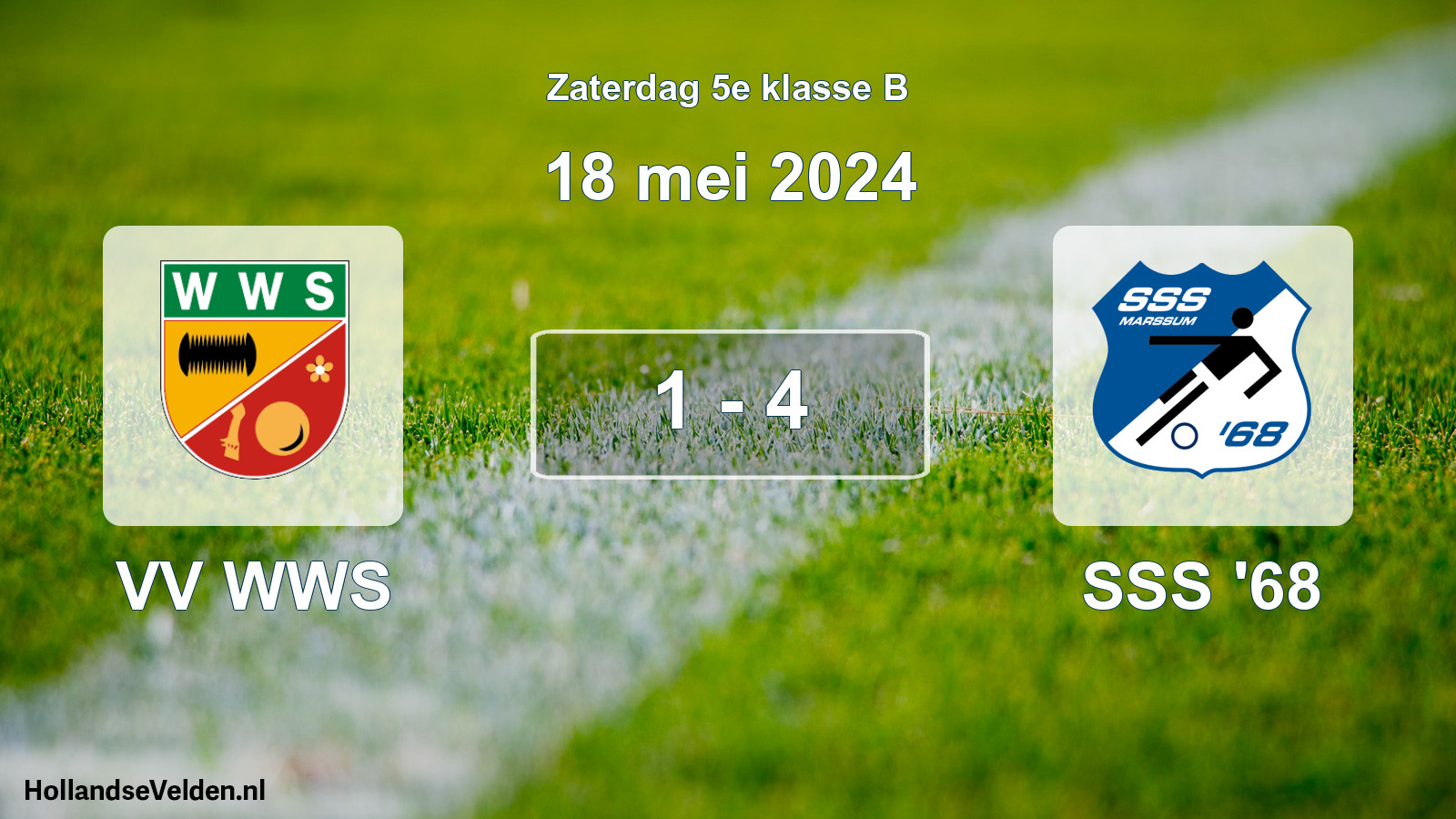 Total number of matches played: VV WWS - SSS '68 1 - 4 (18 May 2024)