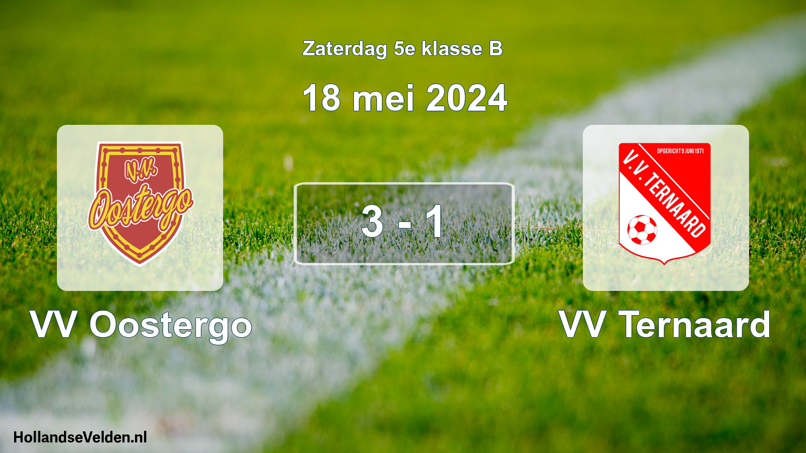 Total number of matches played: VV Oostergo - VV Ternaard 3 - 1 (18 May 2024)