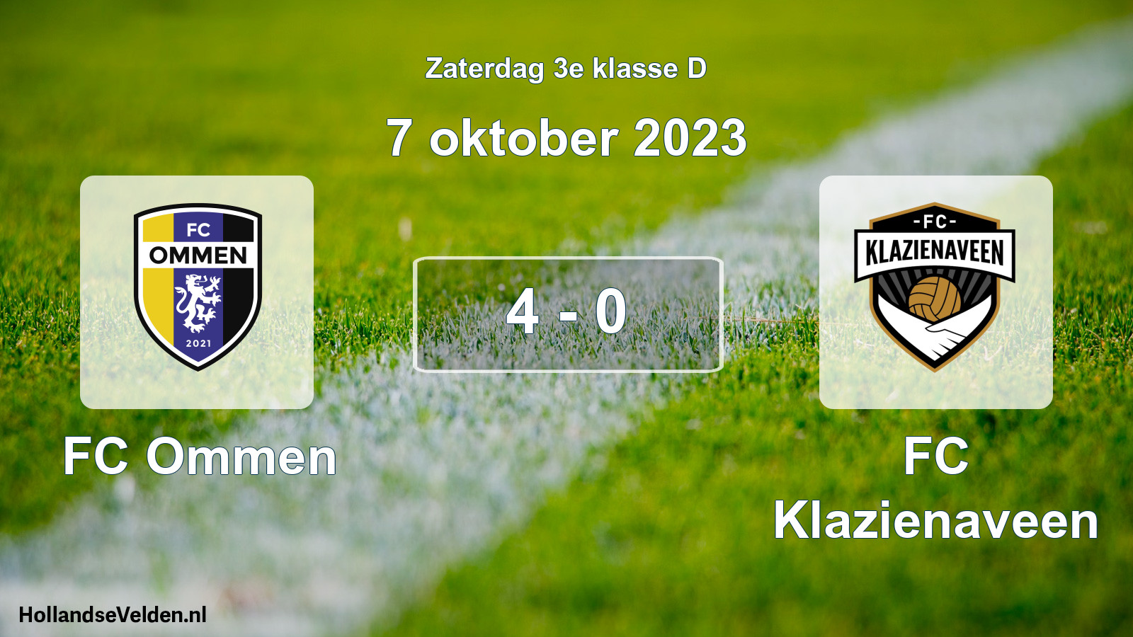 Total number of matches played: FC Ommen - FC Klazienaveen 4 - 0 (7 October 2023)