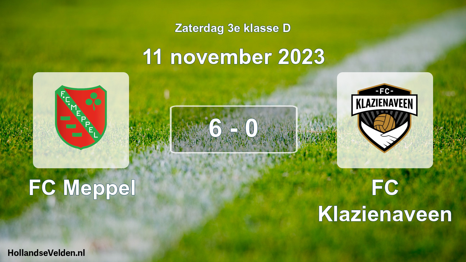 Total number of matches played: FC Meppel - FC Klazienaveen 6 - 0 (11 November 2023)