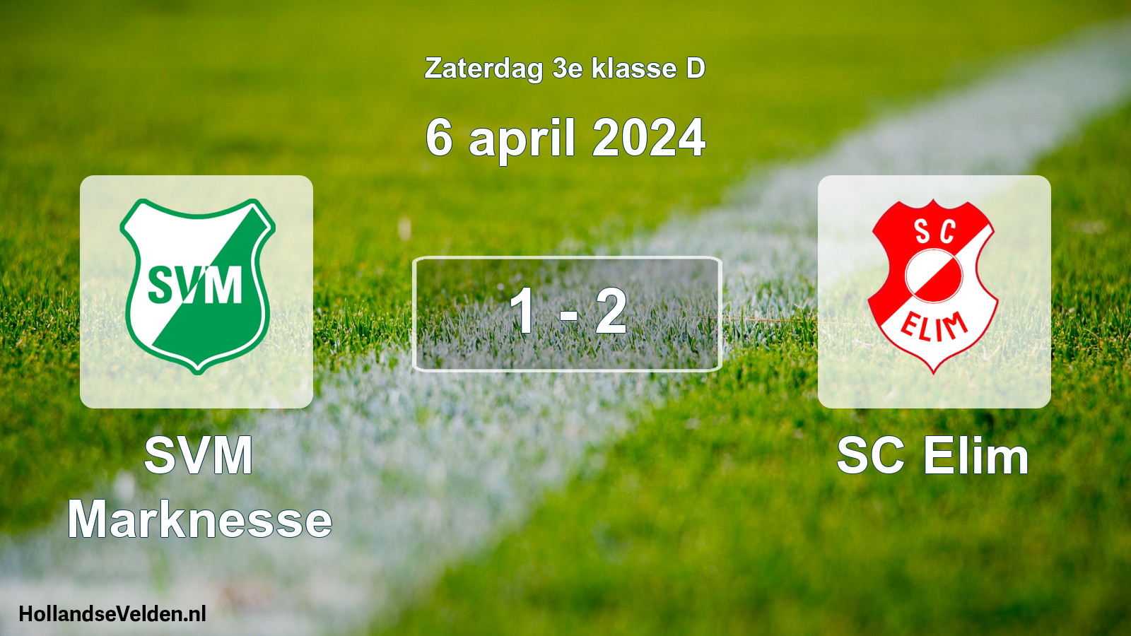 Total number of matches played: SVM Marknesse - SC Elim 1 - 2 (6 April 2024)