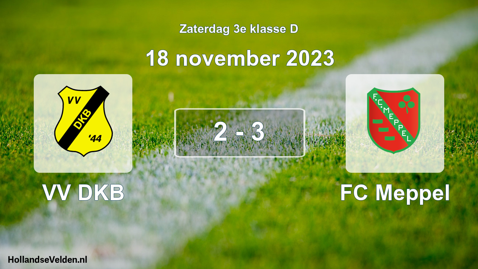 Total number of matches played: VV DKB - FC Meppel 2 - 3 (18 November 2023)