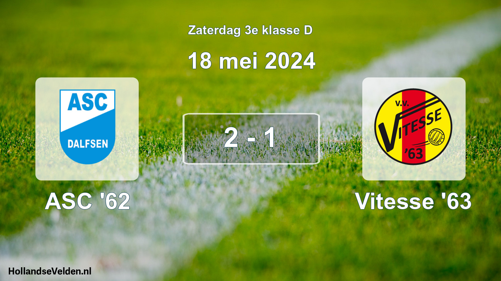 Total number of matches played: ASC '62 - Vitesse '63 2 - 1 (18 May 2024)