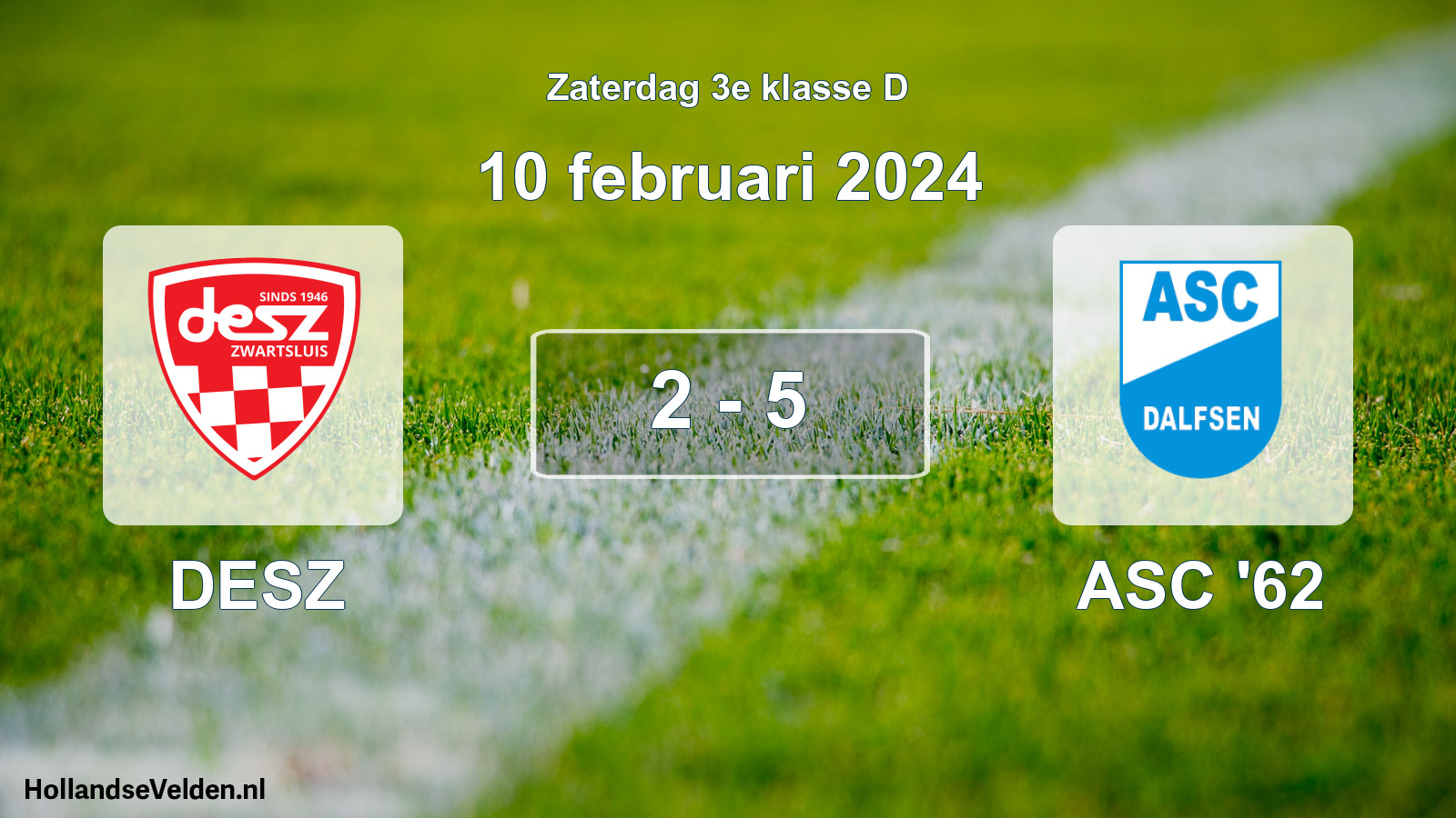 Total number of matches played: DESZ - ASC '62 2 - 5 (10 February 2024)