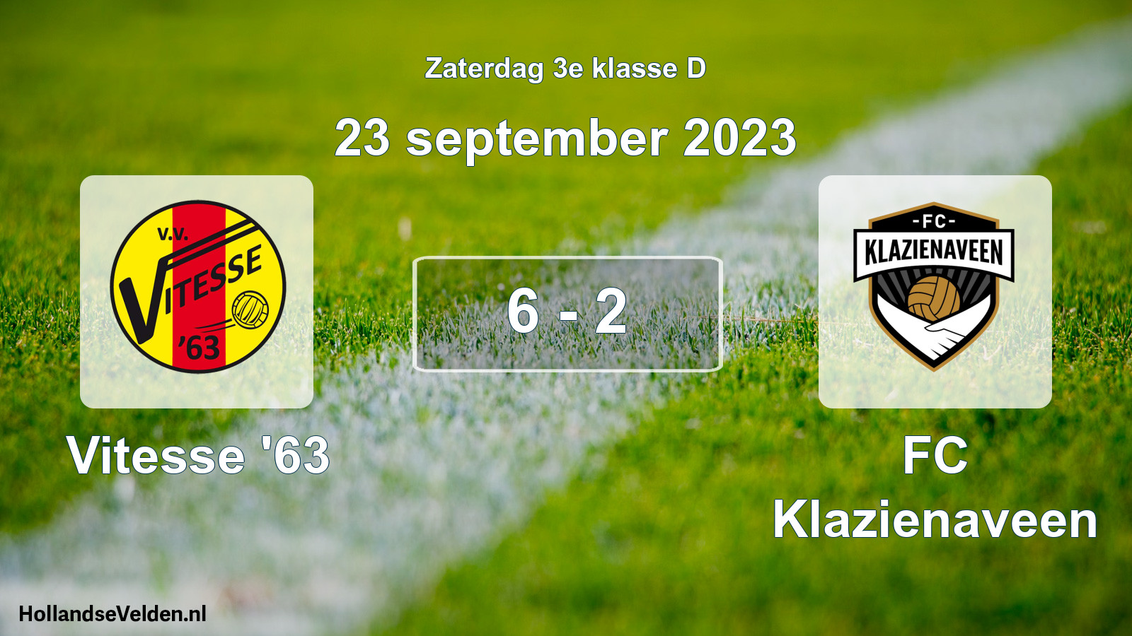 Total number of matches played: Vitesse '63 - FC Klazienaveen 6 - 2 (23 September 2023)