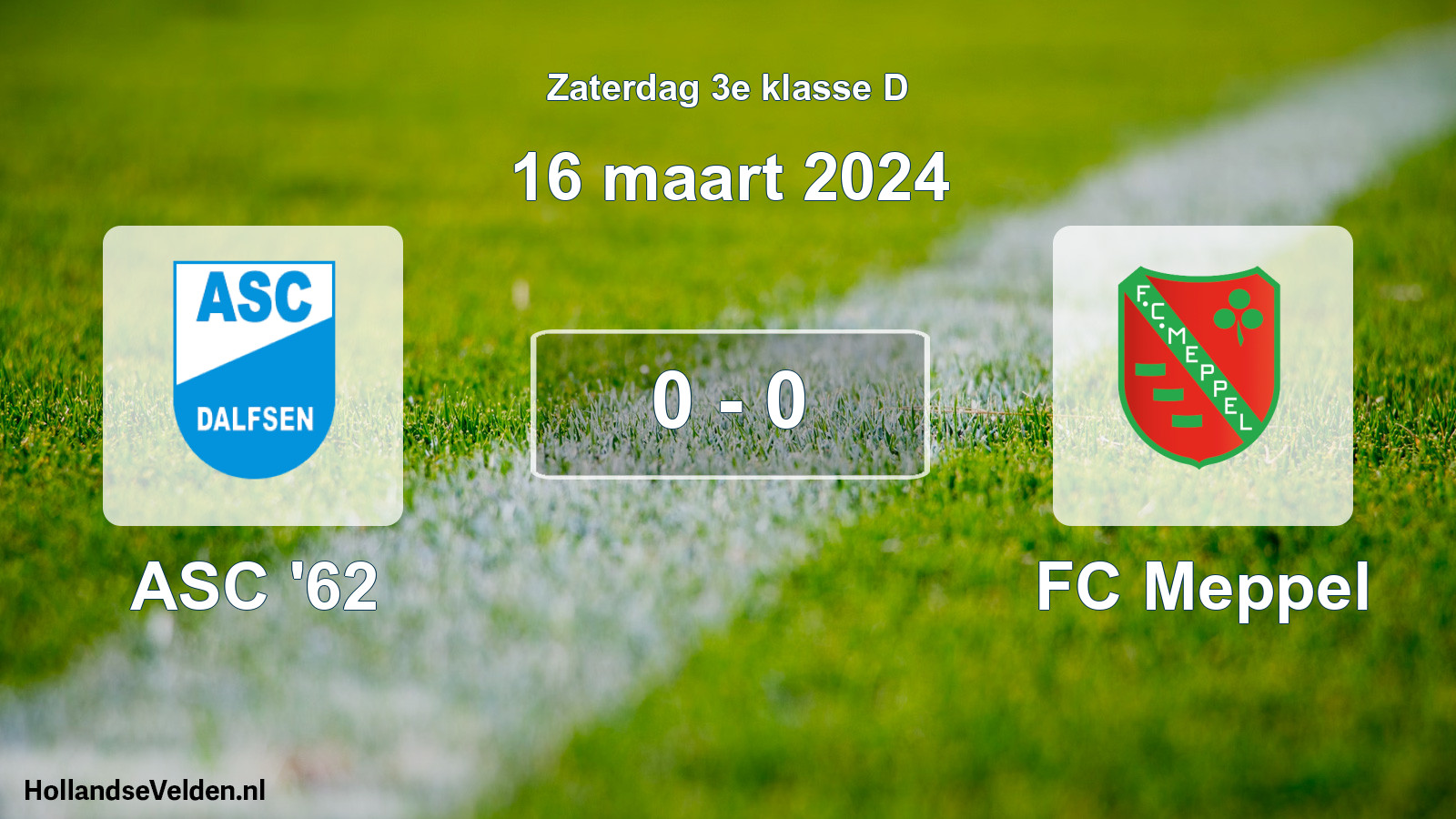 Total number of matches played: ASC '62 - FC Meppel 0 - 0 (16 March 2024)