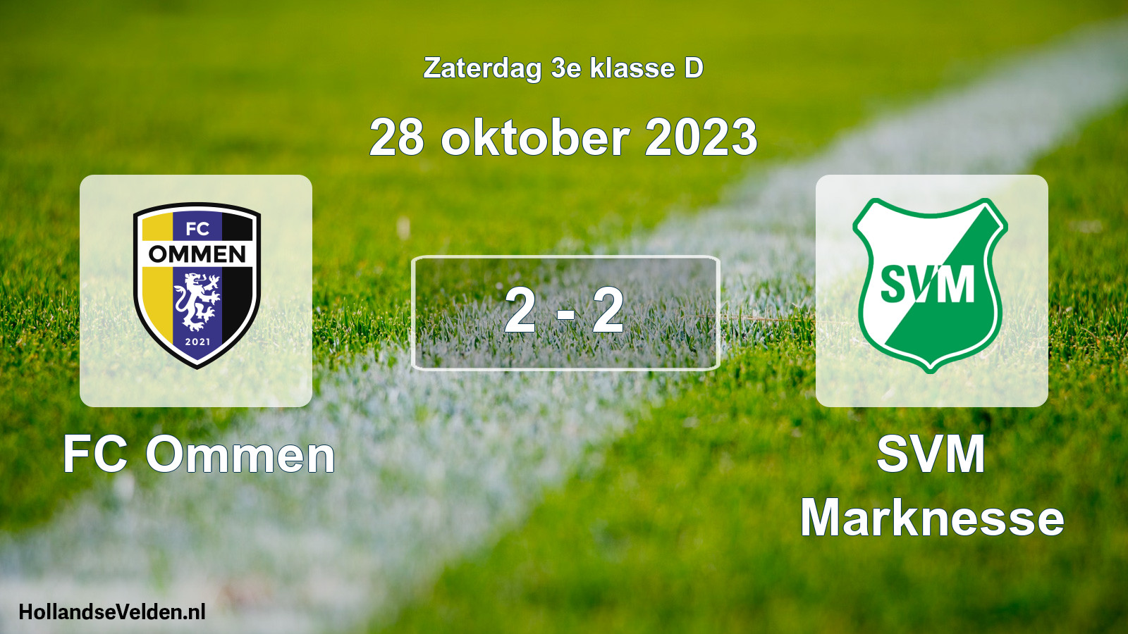 Total number of matches played: FC Ommen - SVM Marknesse 2 - 2 (28 October 2023)