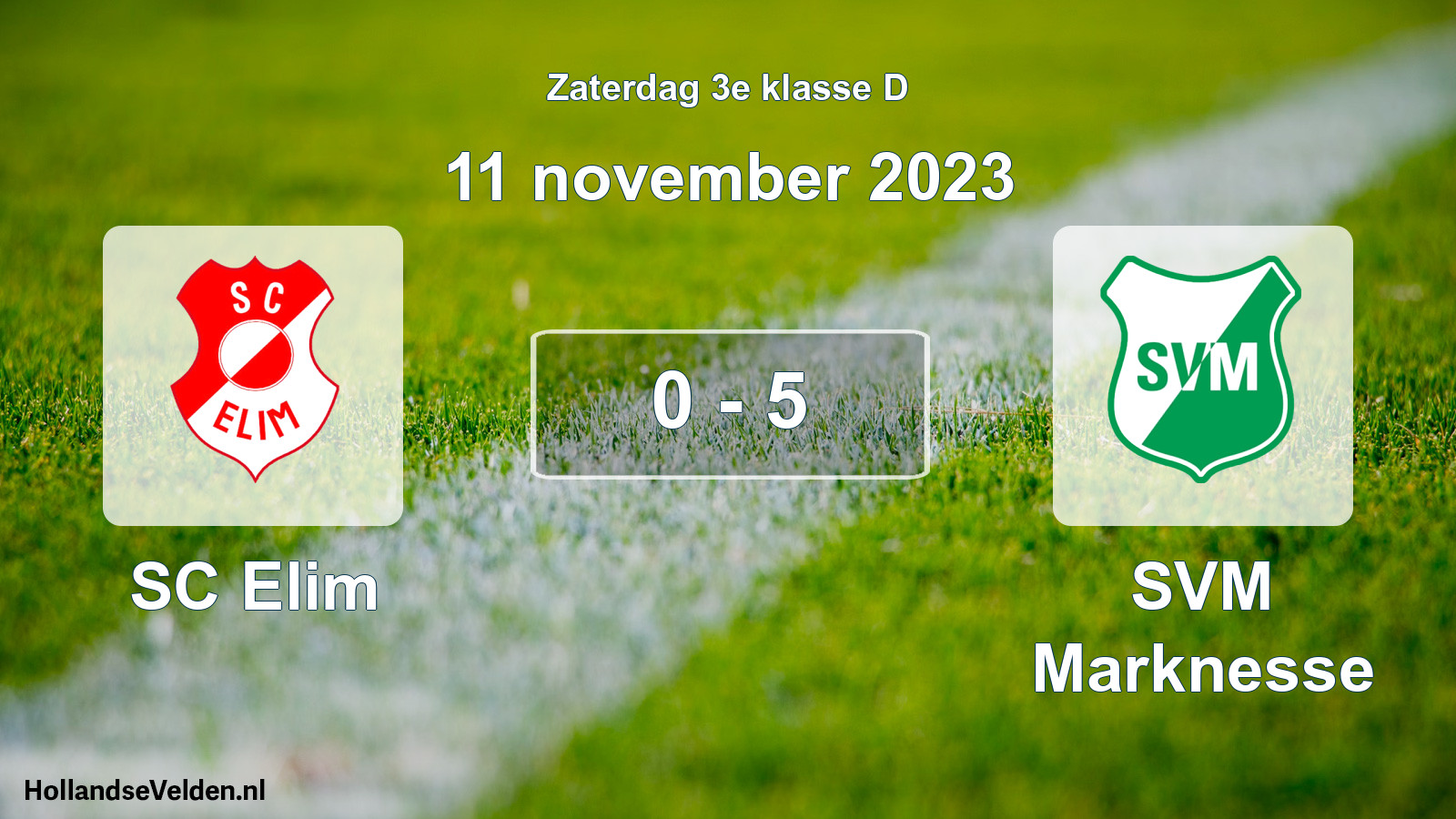 Total number of matches played: SC Elim - SVM Marknesse 0 - 5 (11 November 2023)