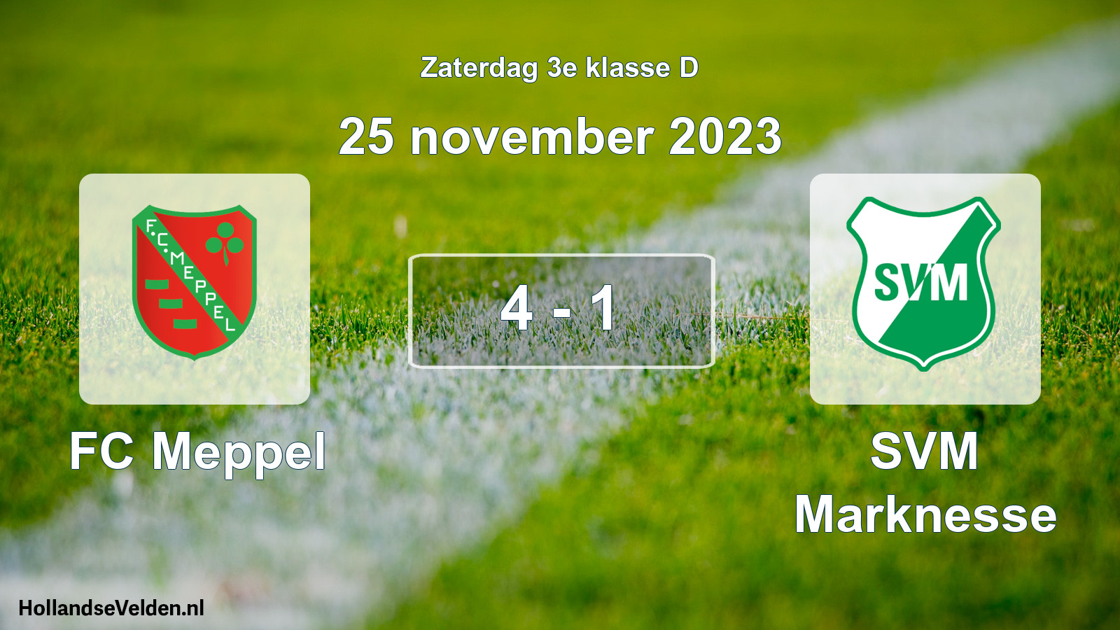 Total number of matches played: FC Meppel - SVM Marknesse 4 - 1 (25 November 2023)