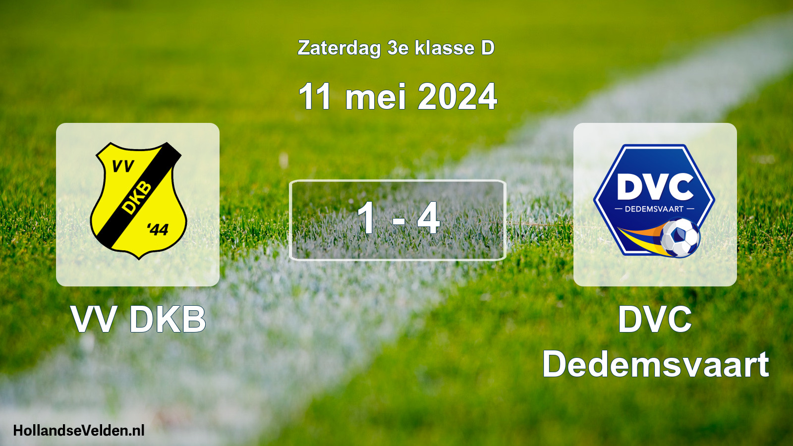 Total number of matches played: VV DKB - DVC Dedemsvaart 1 - 4 (11 May 2024)