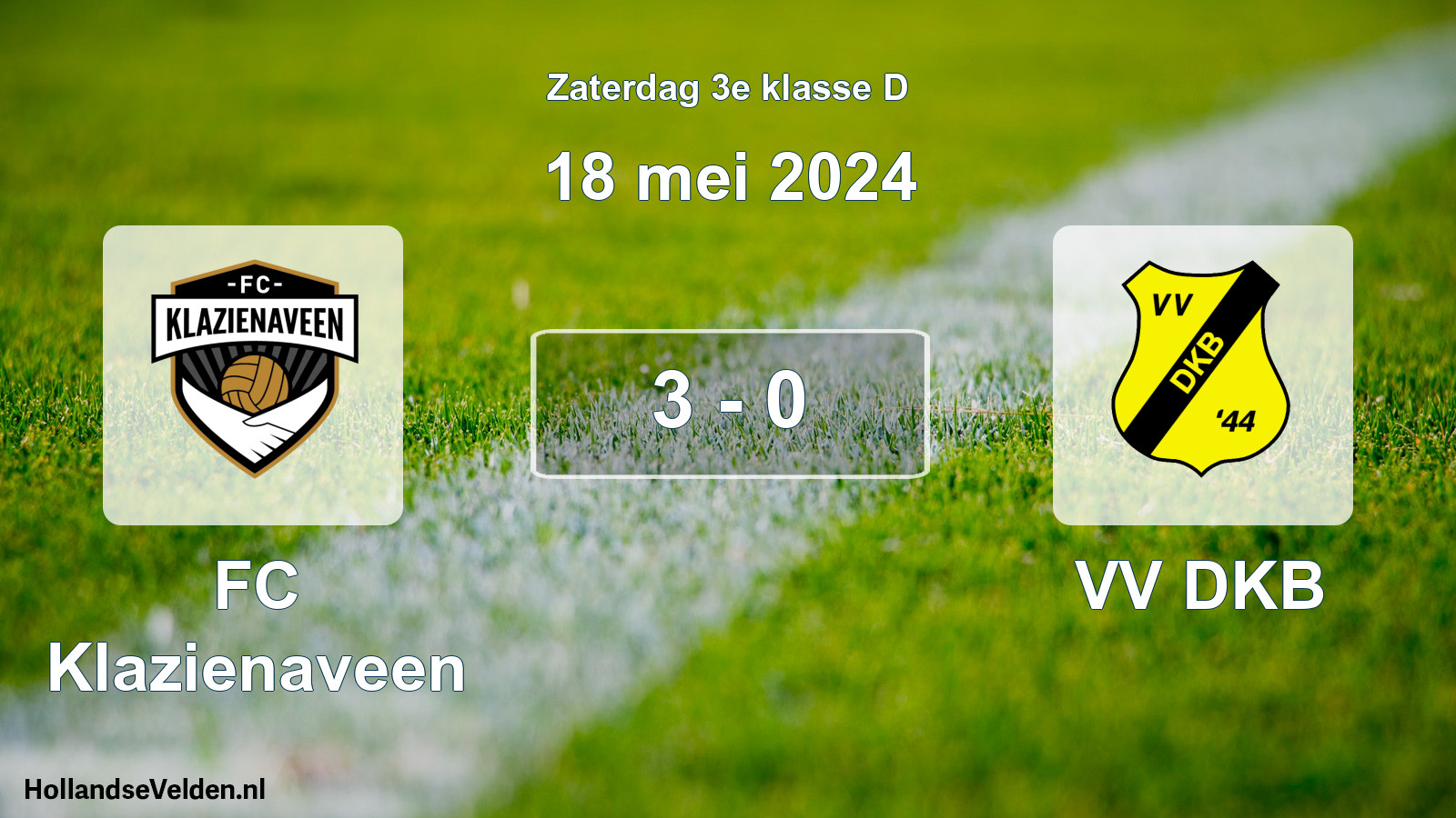 Total number of matches played: FC Klazienaveen - VV DKB 3 - 0 (18 May 2024)