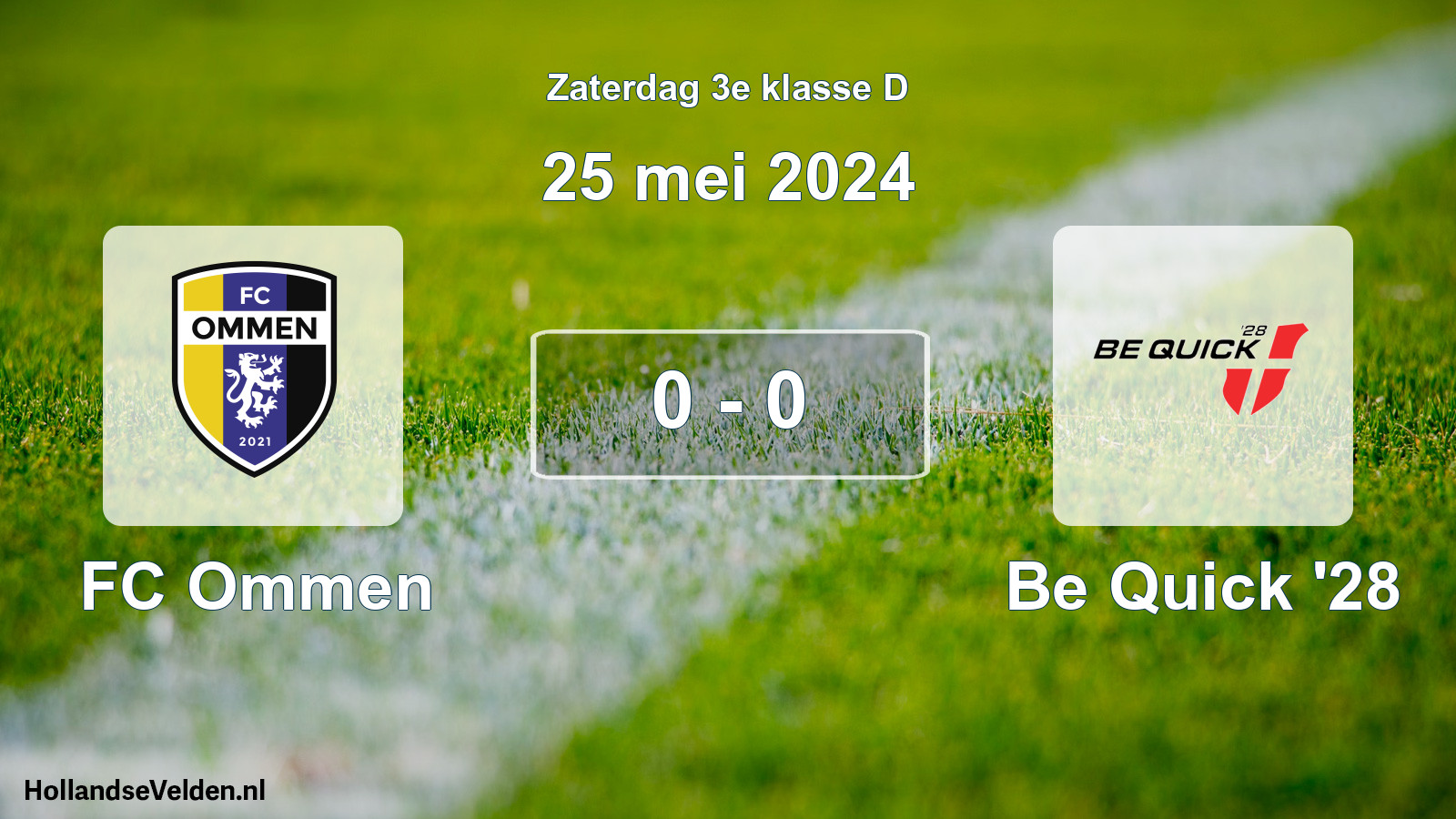 Total number of matches played: FC Ommen - Be Quick '28 0 - 0 (25 May 2024)