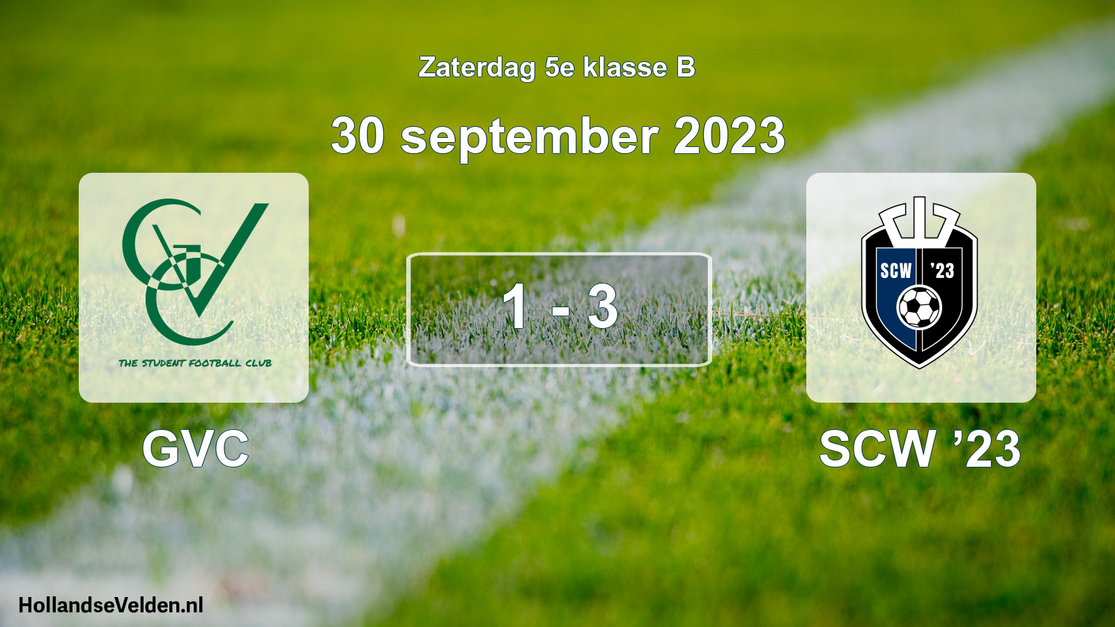 Total number of matches played: GVC - SCW ’23 1 - 3 (30 September 2023)