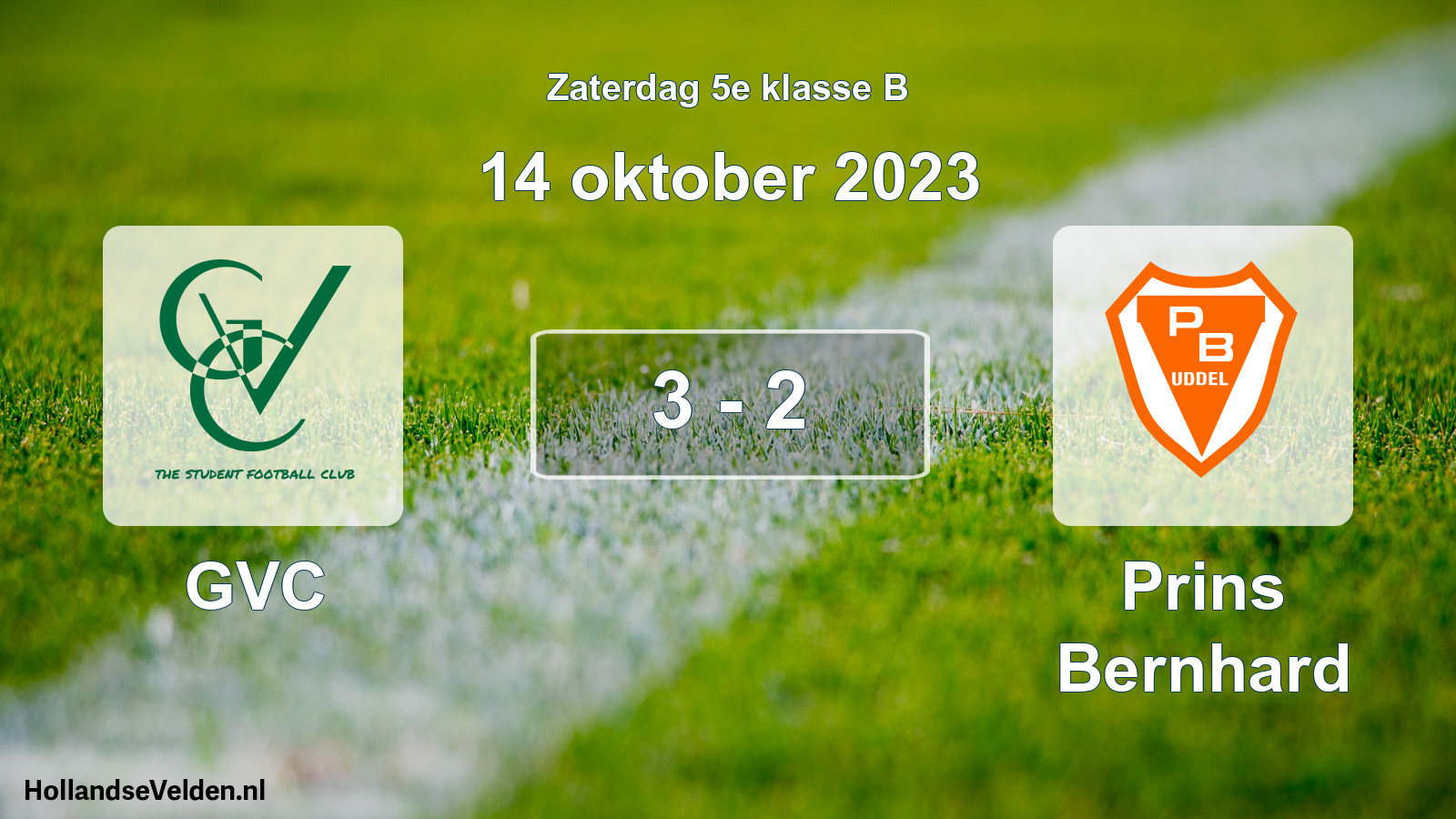 Total number of matches played: GVC - Prins Bernhard 3 - 2 (14 October 2023)
