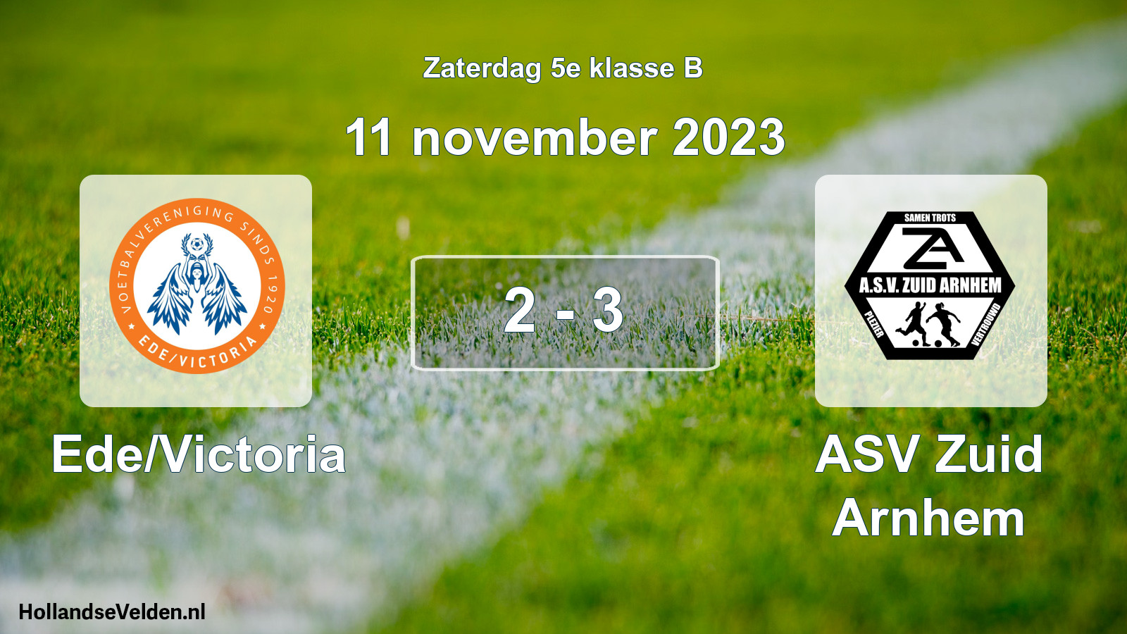 Total number of matches played: Ede/Victoria - ASV Zuid Arnhem 2 - 3 (11 November 2023)
