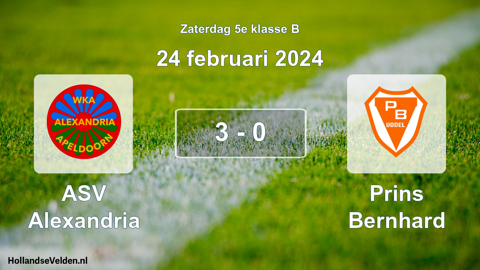 Total number of matches played: ASV Alexandria - Prins Bernhard 3 - 0 (24 February 2024)