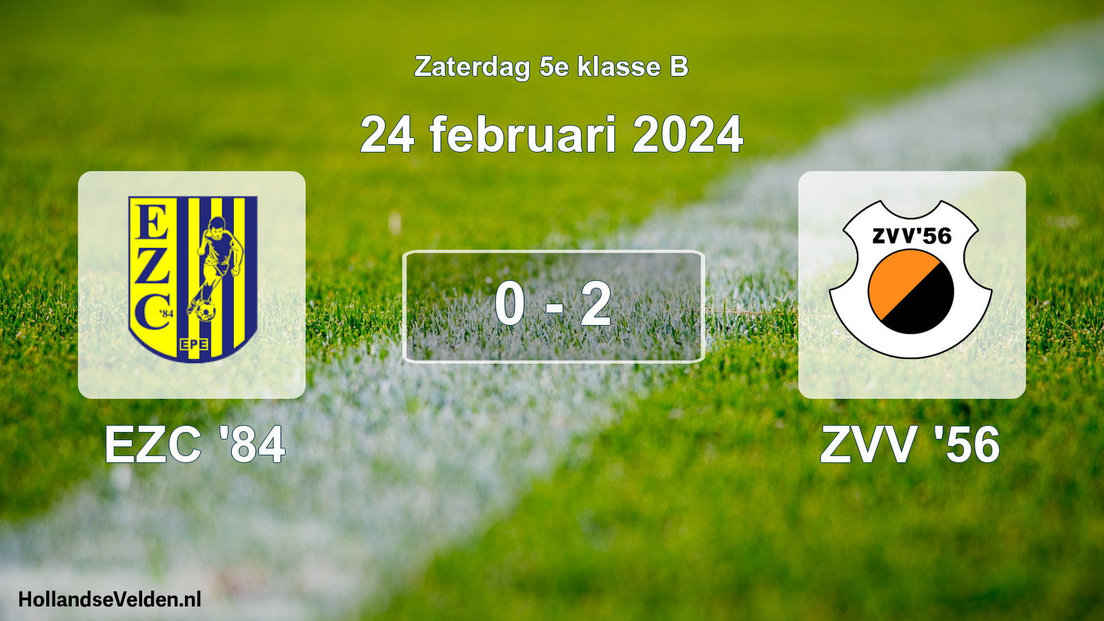 Total number of matches played: EZC '84 - ZVV '56 0 - 2 (24 February 2024)