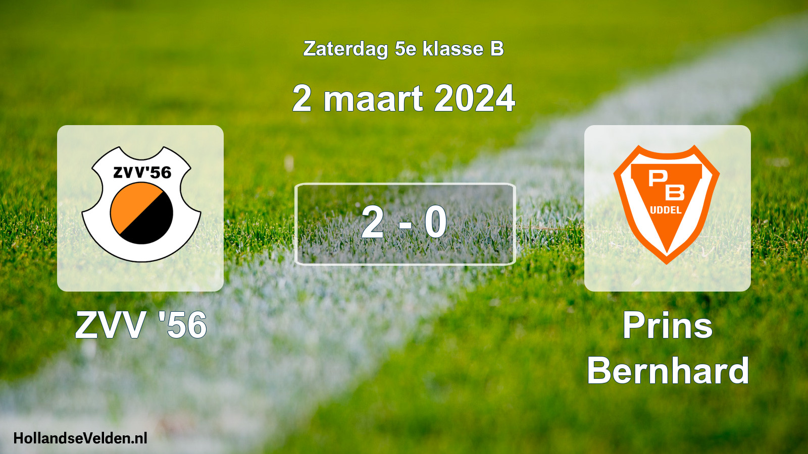 Total number of matches played: ZVV '56 - Prins Bernhard 2 - 0 (2 March 2024)