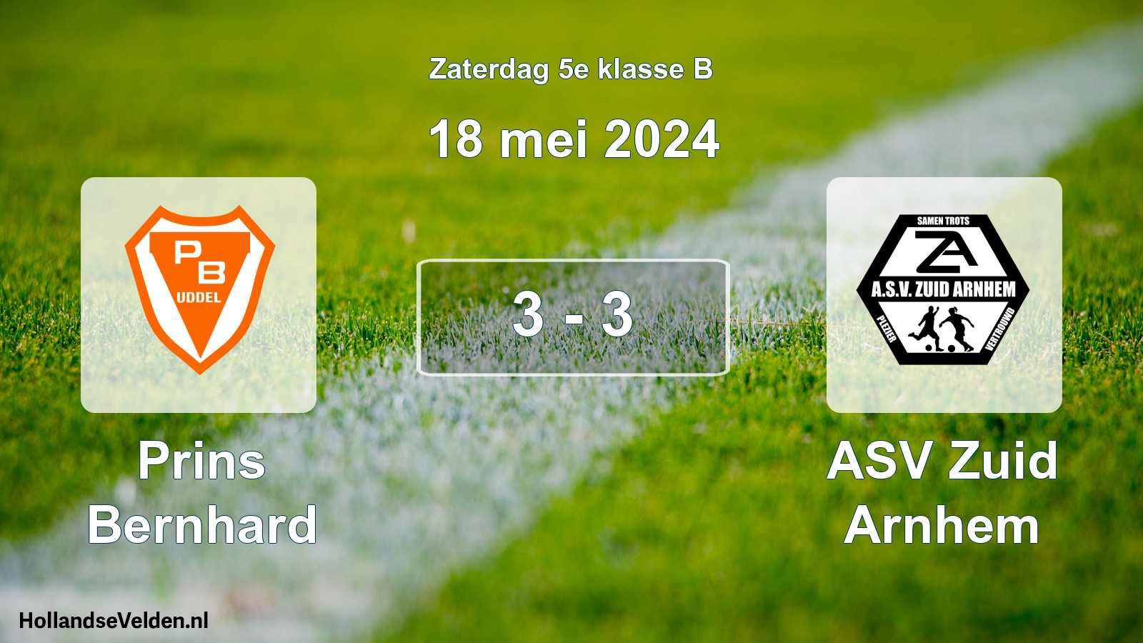 Total number of matches played: Prins Bernhard - ASV Zuid Arnhem 3 - 3 (18 May 2024)