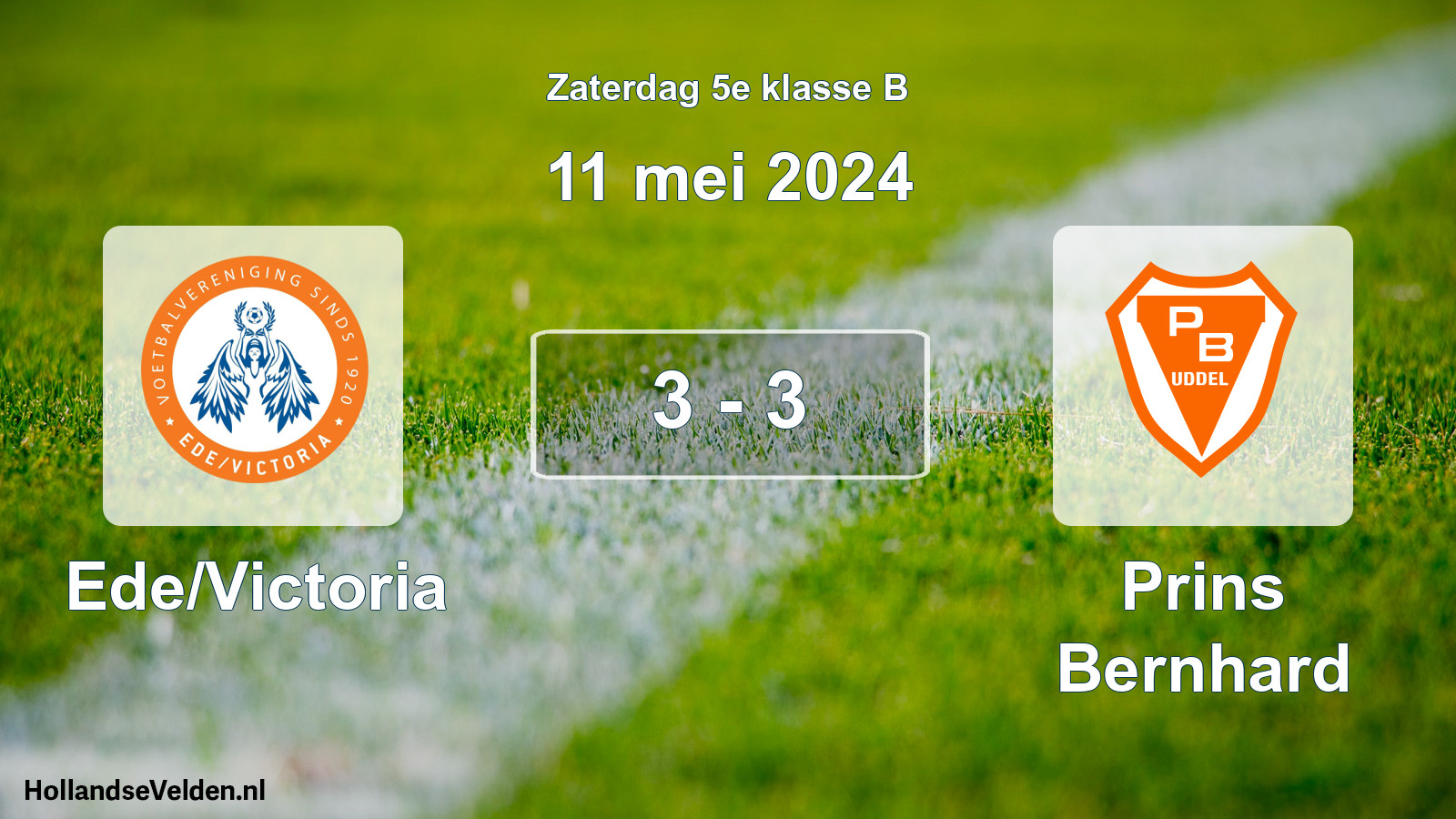 Total number of matches played: Ede/Victoria - Prins Bernhard 3 - 3 (11 May 2024)