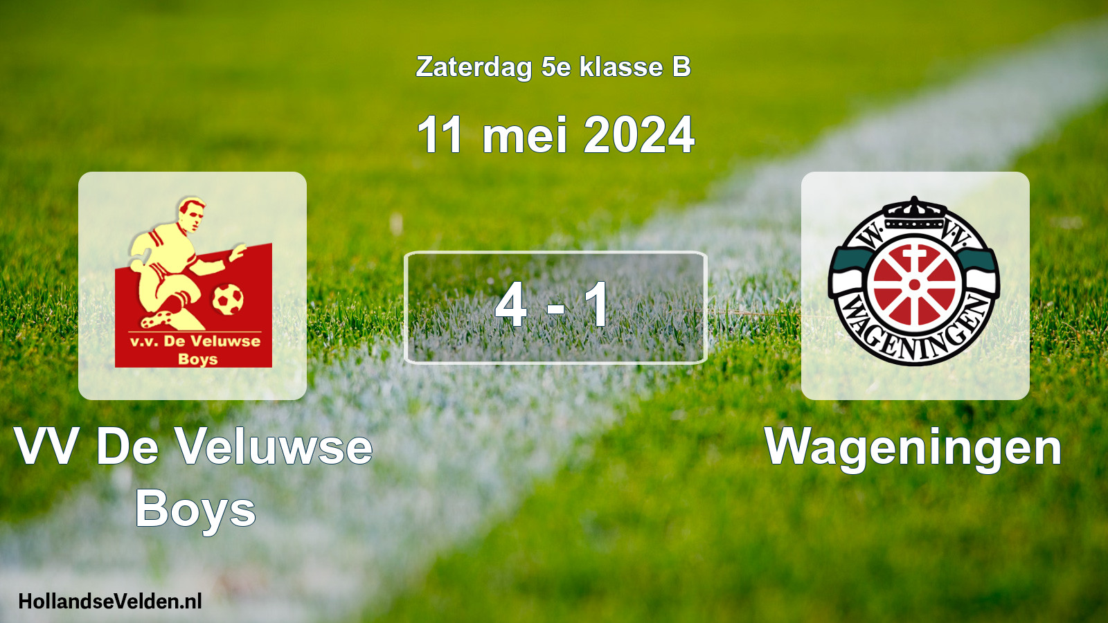 Total number of matches played: VV De Veluwse Boys - Wageningen 4 - 1 (11 May 2024)