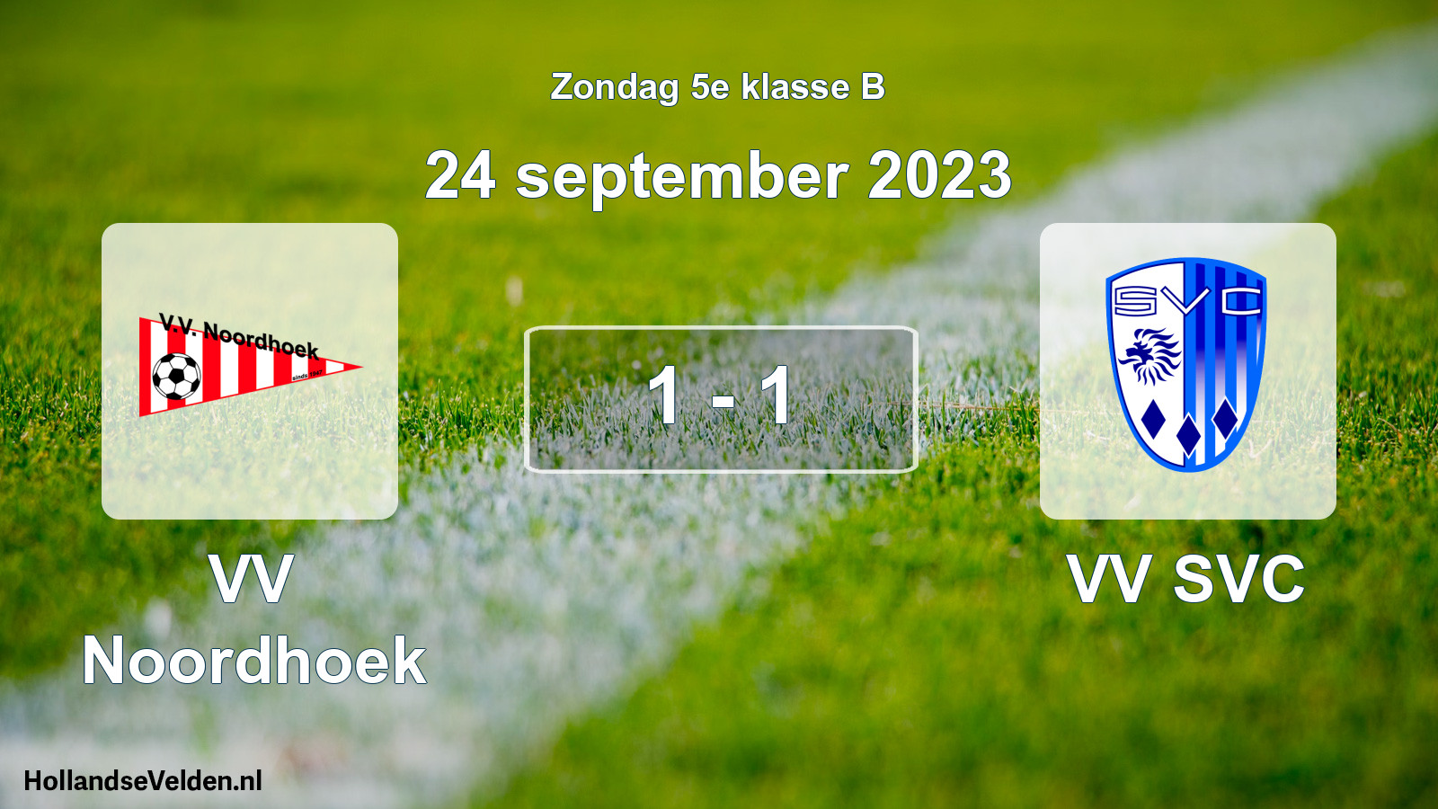 Total number of matches played: VV Noordhoek - VV SVC 1 - 1 (24 September 2023)