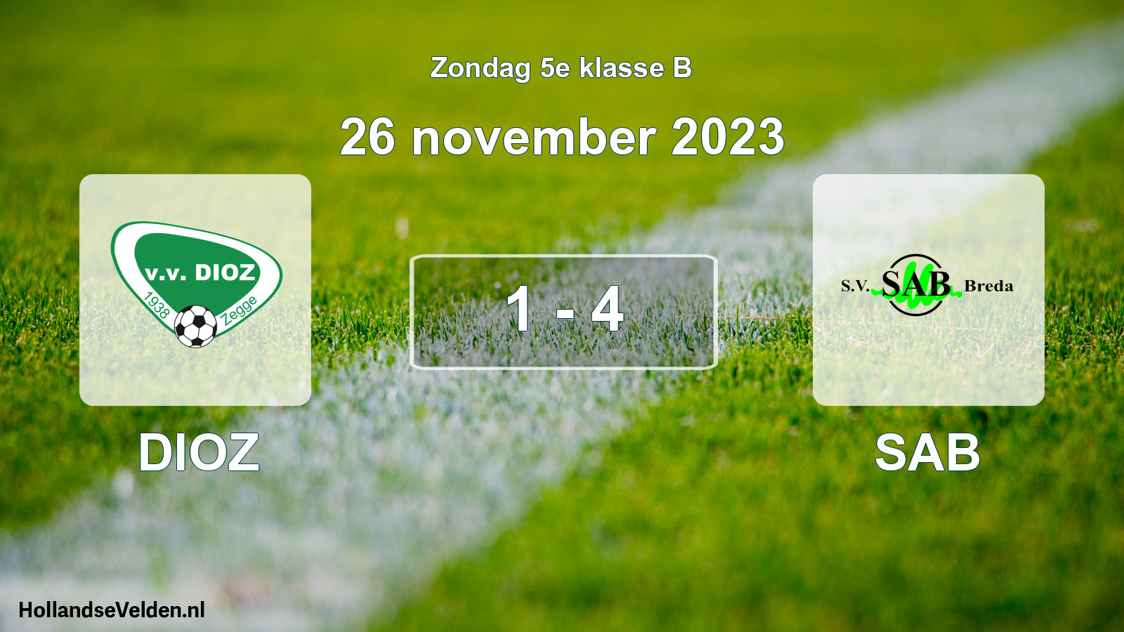 Total number of matches played: DIOZ - SAB 1 - 4 (26 November 2023)
