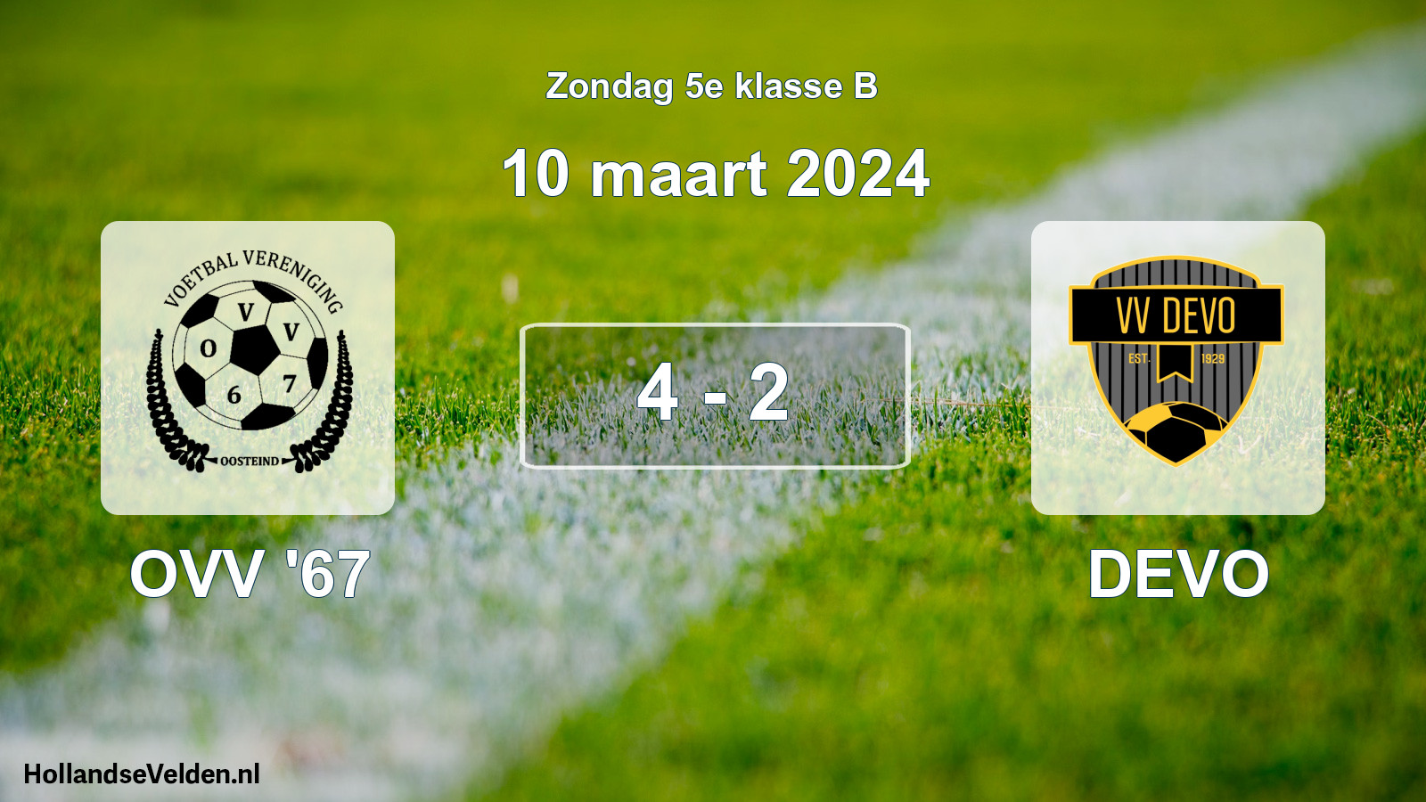 Total number of matches played: OVV '67 - DEVO 4 - 2 (10 March 2024)