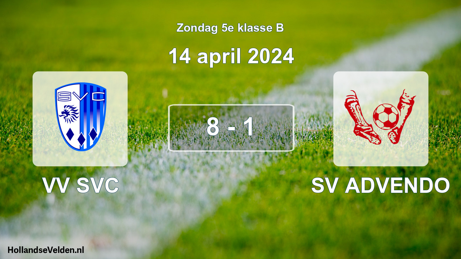 Total number of matches played: VV SVC - SV ADVENDO 8 - 1 (14 April 2024)