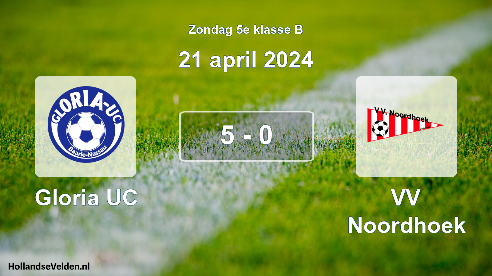 Total number of matches played: Gloria UC - VV Noordhoek 5 - 0 (21 April 2024)