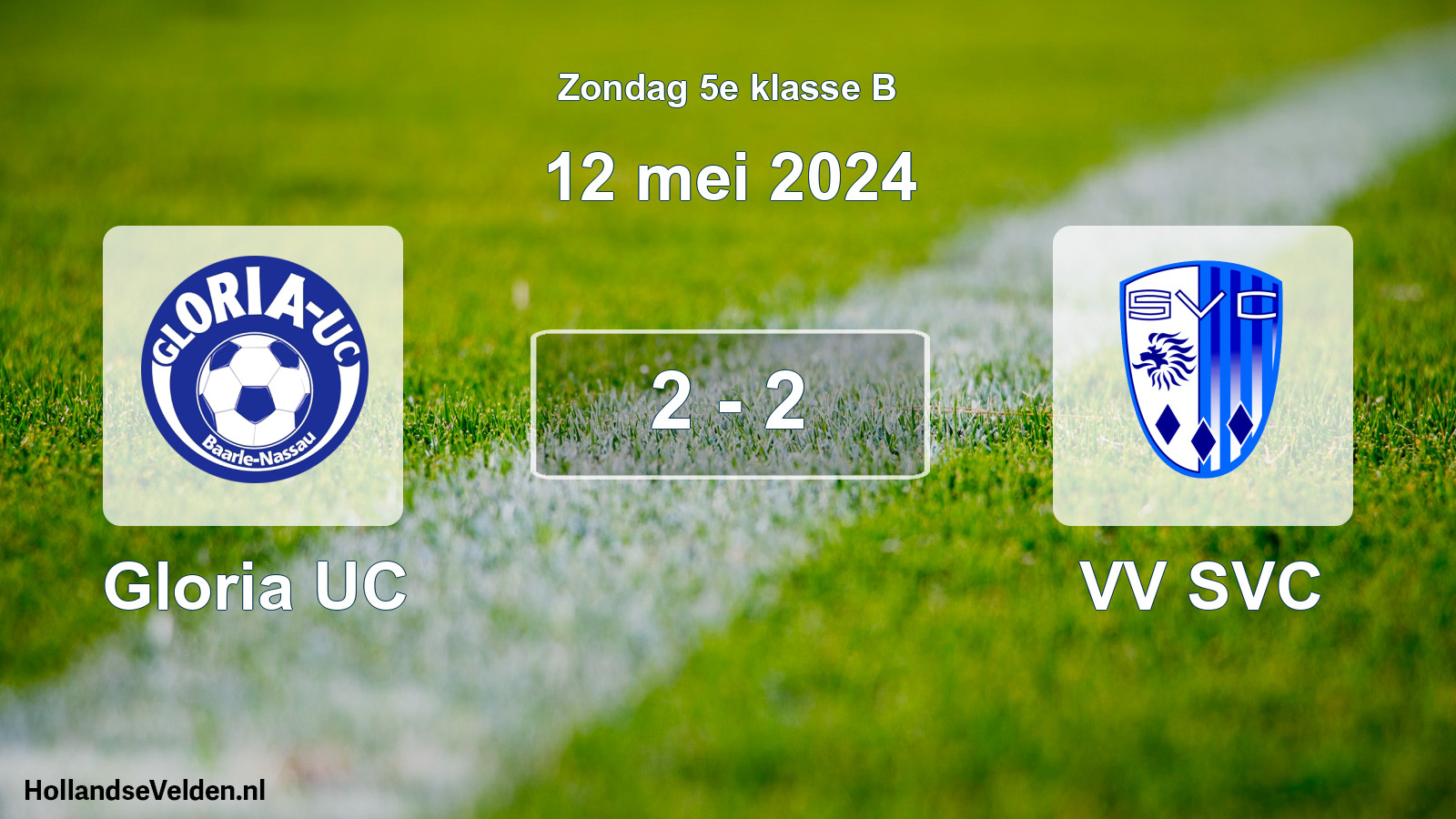Total number of matches played: Gloria UC - VV SVC 2 - 2 (12 May 2024)