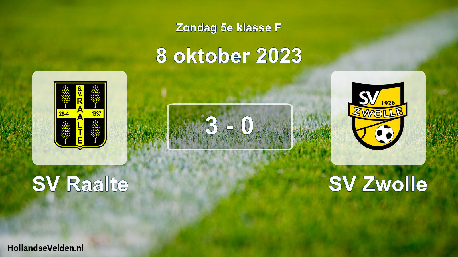 Total number of matches played: SV Raalte - SV Zwolle 3 - 0 (8 October 2023)