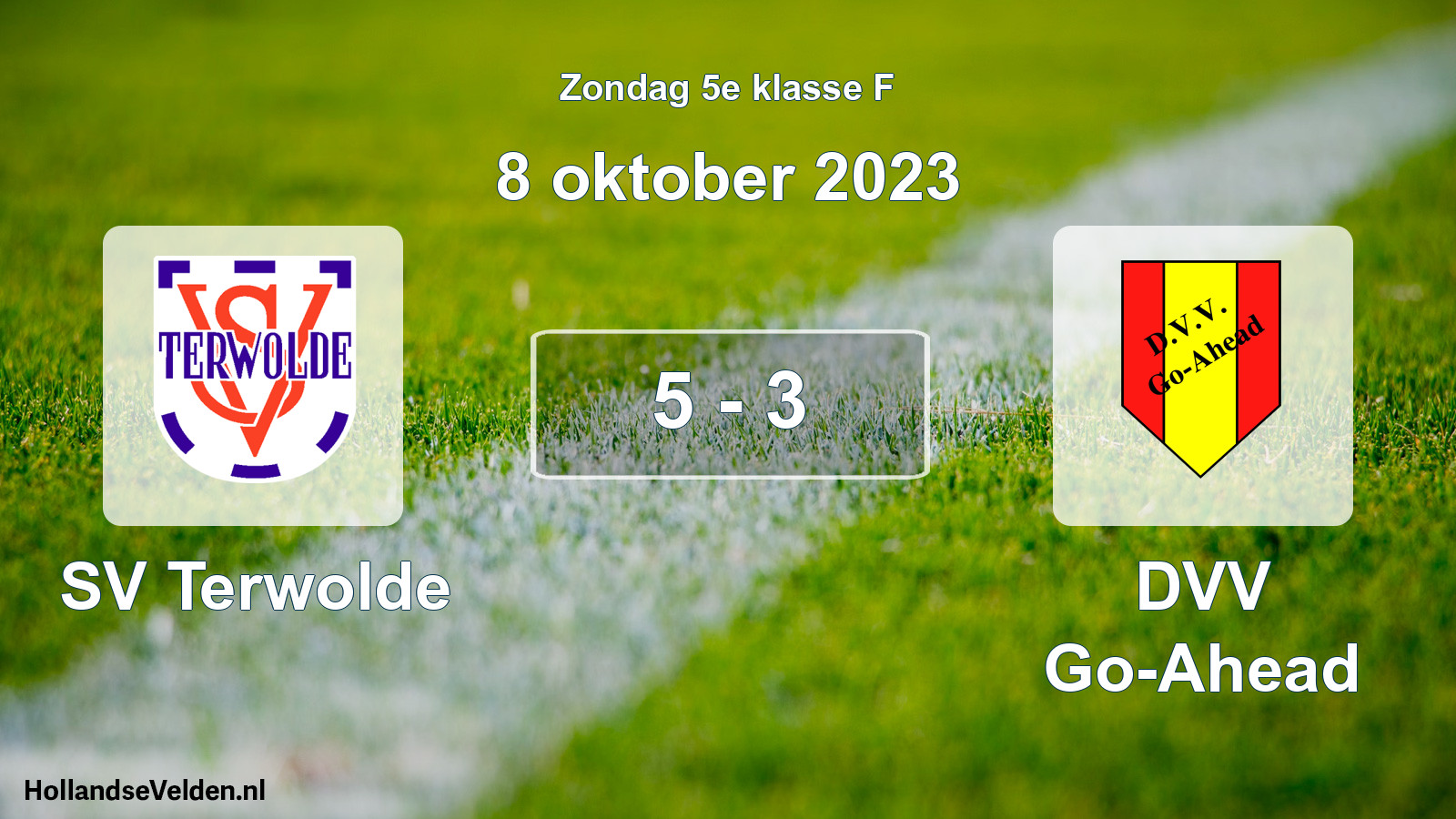 Total number of matches played: SV Terwolde - DVV Go-Ahead 5 - 3 (8 October 2023)