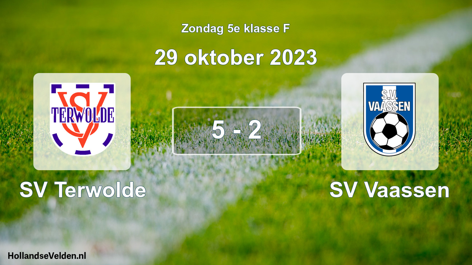 Total number of matches played: SV Terwolde - SV Vaassen 5 - 2 (29 October 2023)