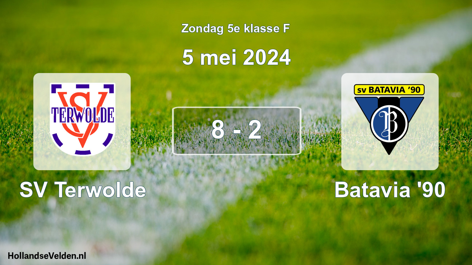 Total number of matches played: SV Terwolde - Batavia '90 8 - 2 (5 May 2024)