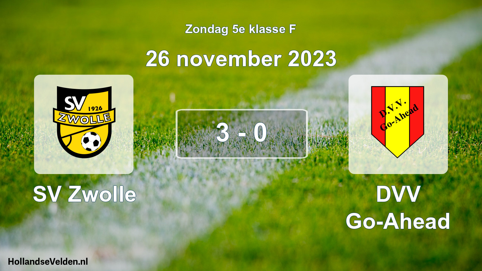 Total number of matches played: SV Zwolle - DVV Go-Ahead 3 - 0 (26 November 2023)