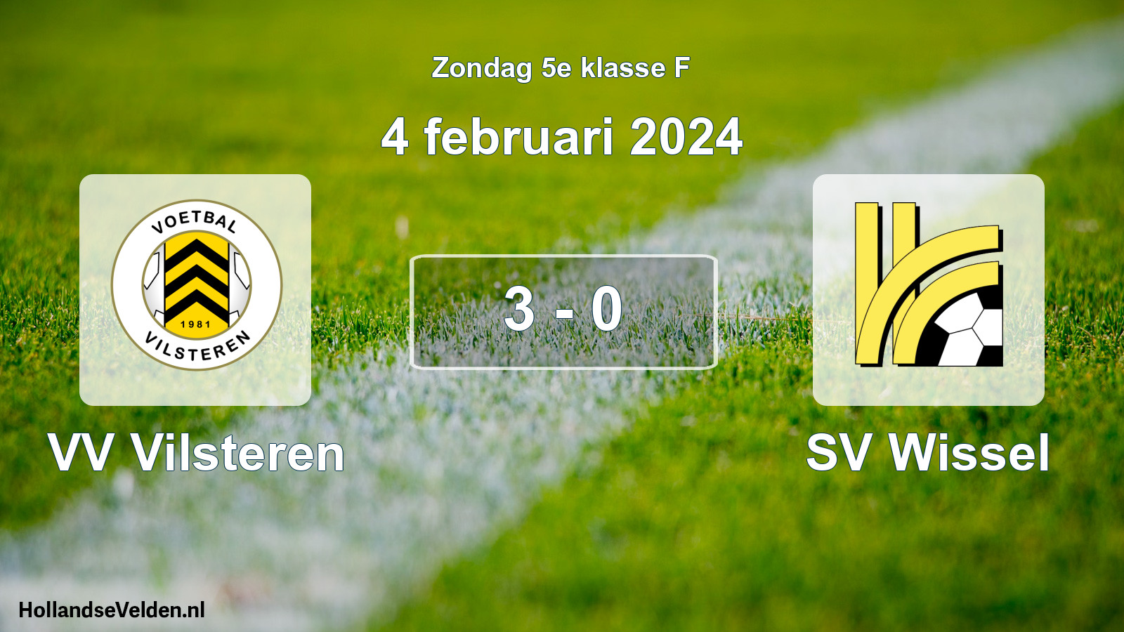 Total number of matches played: VV Vilsteren - SV Wissel 3 - 0 (4 February 2024)
