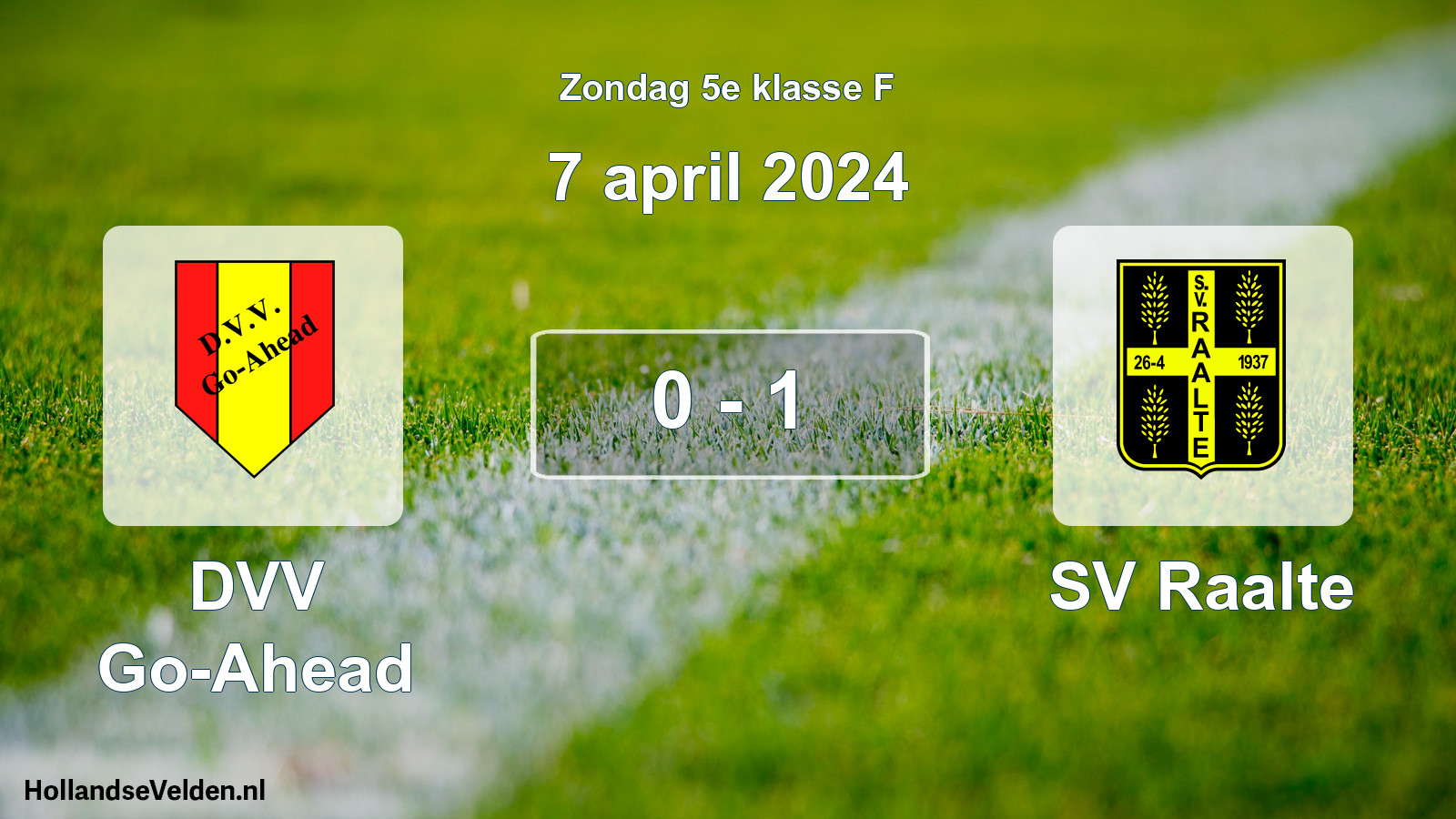 Total number of matches played: DVV Go-Ahead - SV Raalte 0 - 1 (7 April 2024)