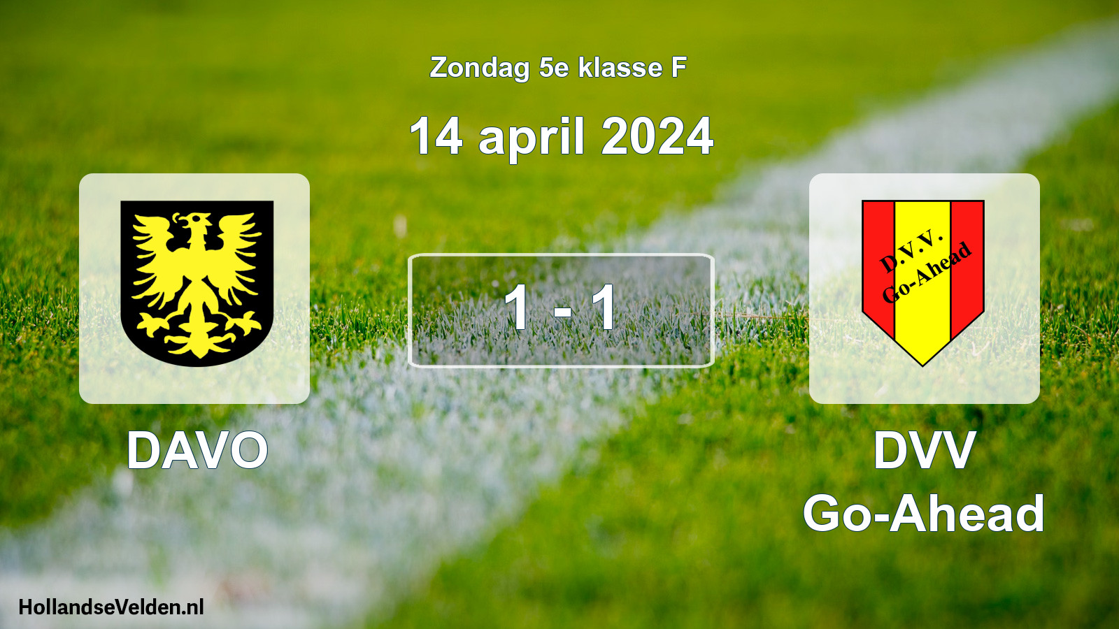 Total number of matches played: DAVO - DVV Go-Ahead 1 - 1 (14 April 2024)