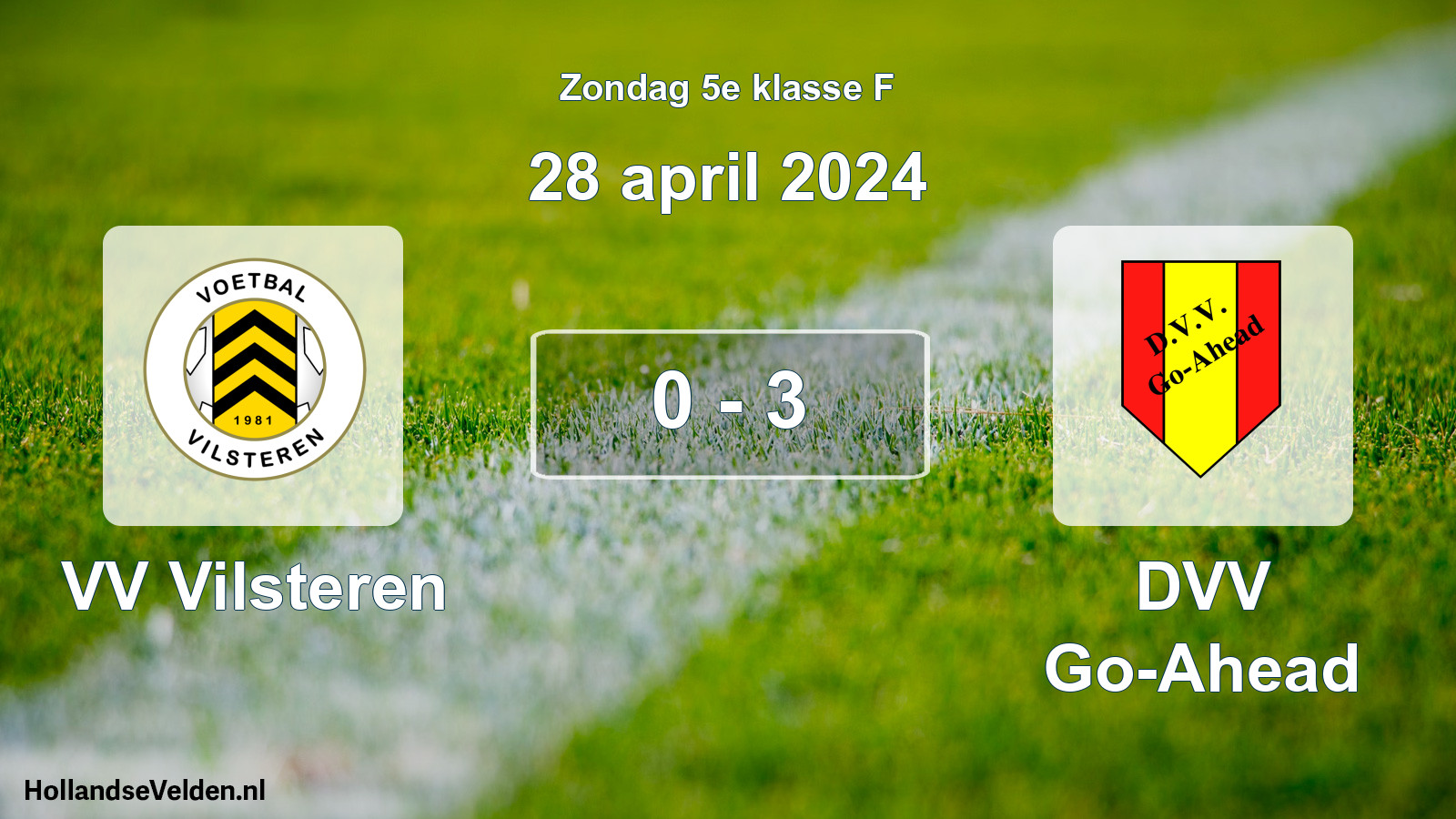 Total number of matches played: VV Vilsteren - DVV Go-Ahead 0 - 3 (28 April 2024)