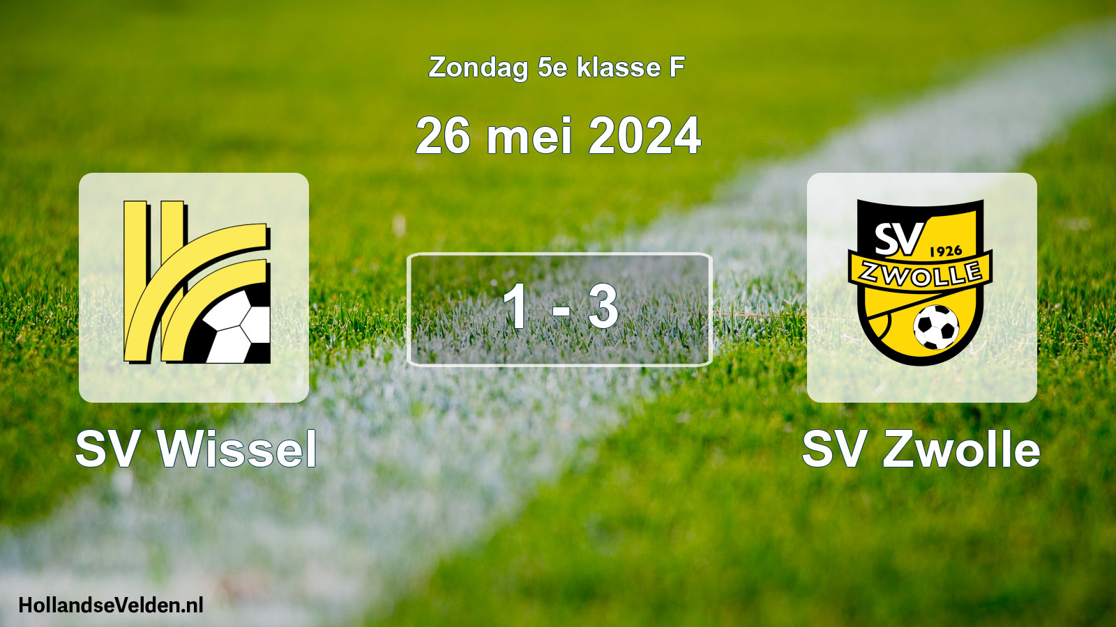Total number of matches played: SV Wissel - SV Zwolle 1 - 3 (26 May 2024)