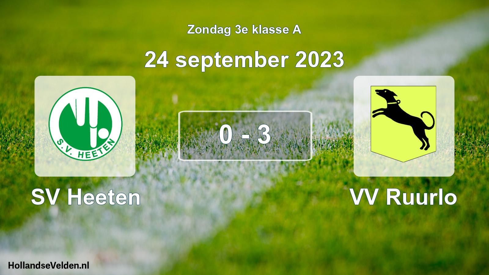 Total number of matches played: SV Heeten - VV Ruurlo 0 - 3 (24 September 2023)
