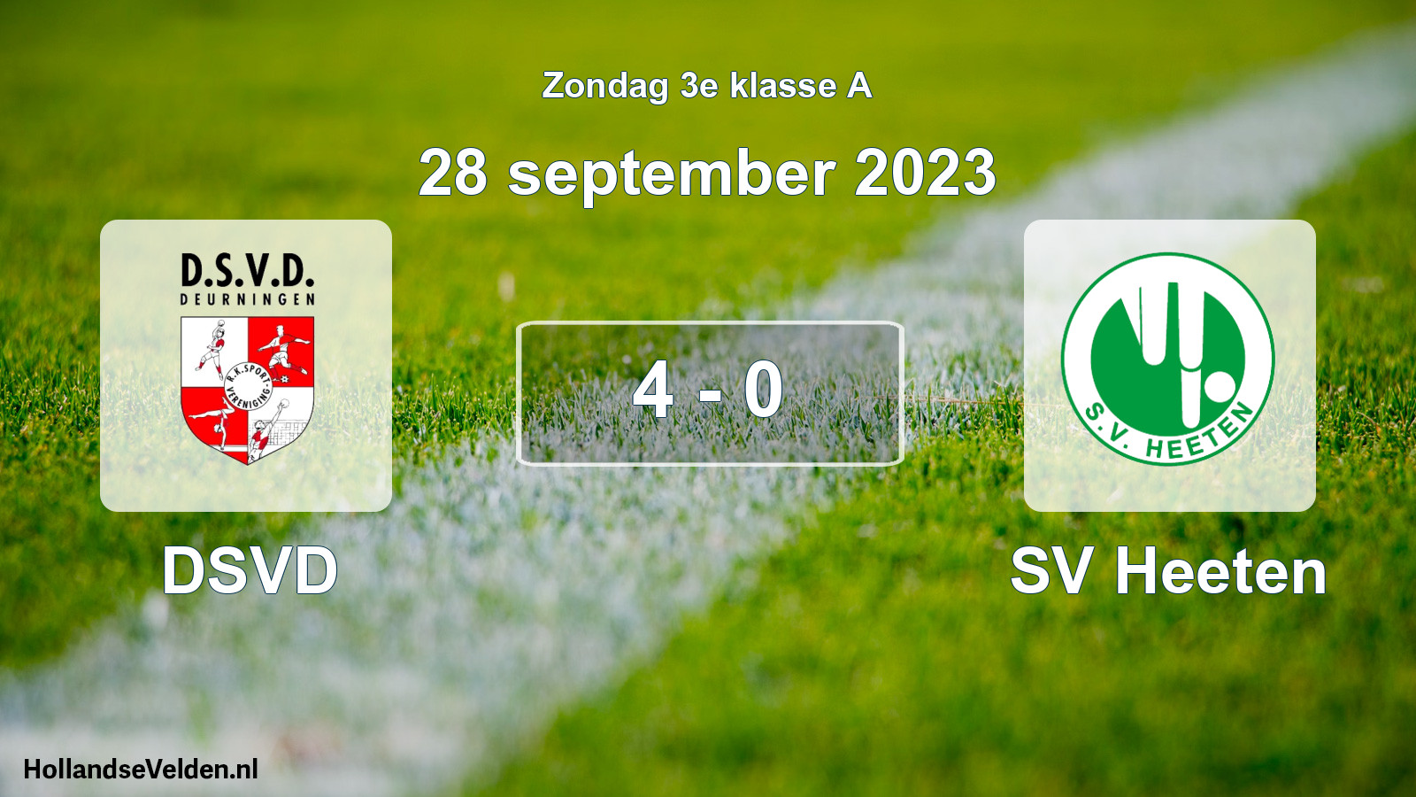 Total number of matches played: DSVD - SV Heeten 4 - 0 (28 September 2023)