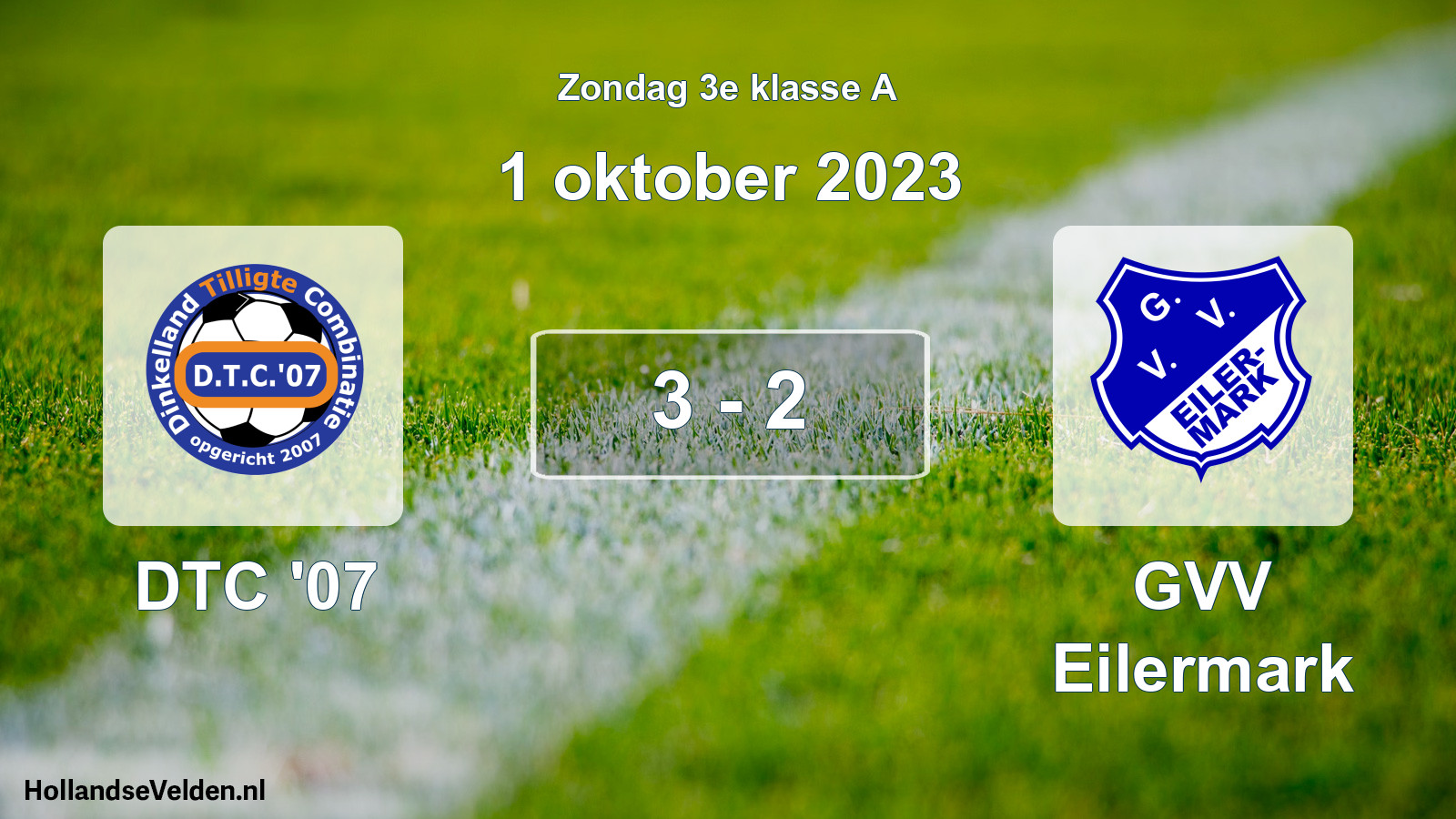 Total number of matches played: DTC '07 - GVV Eilermark 3 - 2 (1 October 2023)