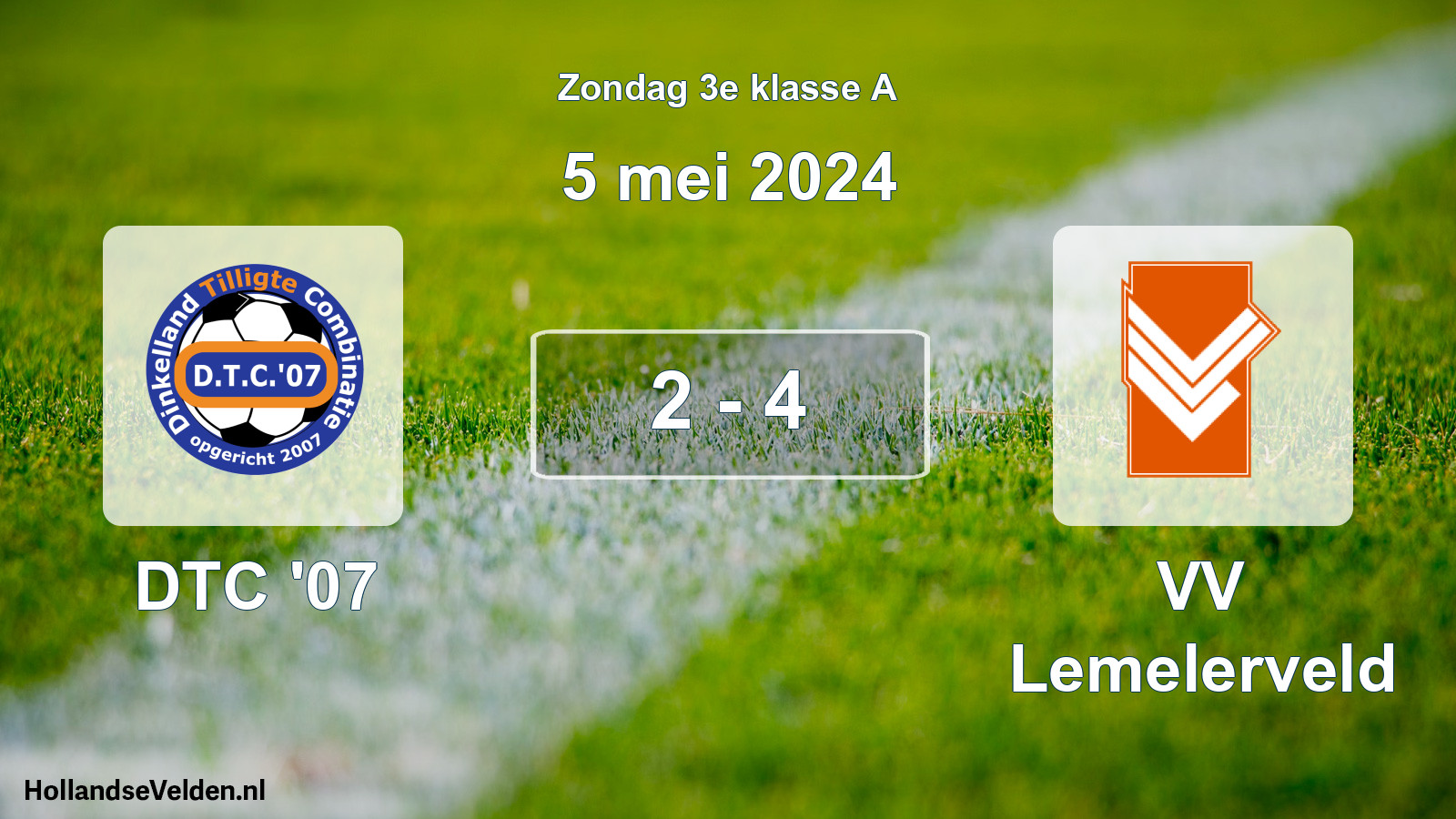 Total number of matches played: DTC '07 - VV Lemelerveld 2 - 4 (5 May 2024)