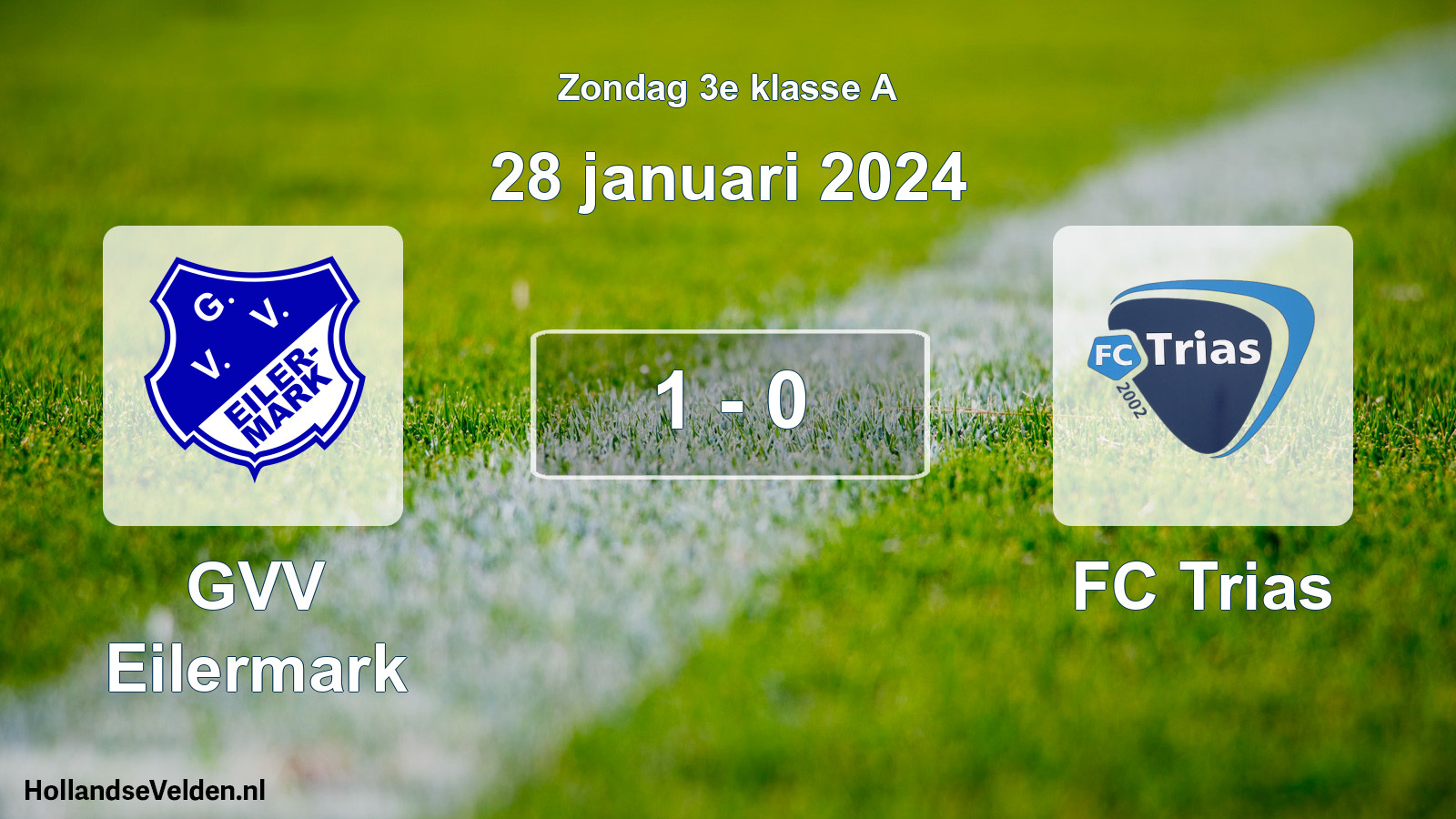 Total number of matches played: GVV Eilermark - FC Trias 1 - 0 (28 January 2024)